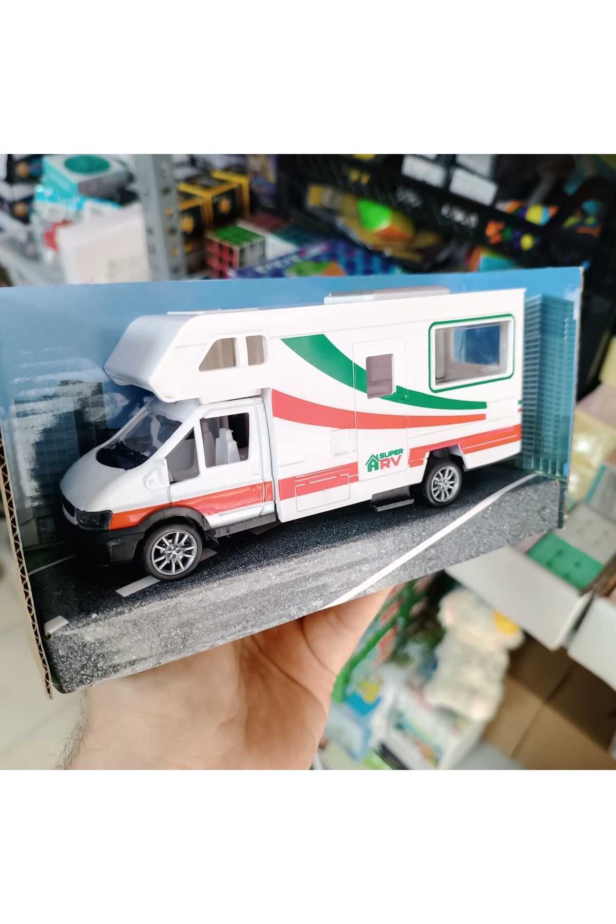 LRS STORE Model Figür Karavan 17 cm Metal Başlı Çek Bırak Özellikli Koleksiyon Karavan Oyuncak