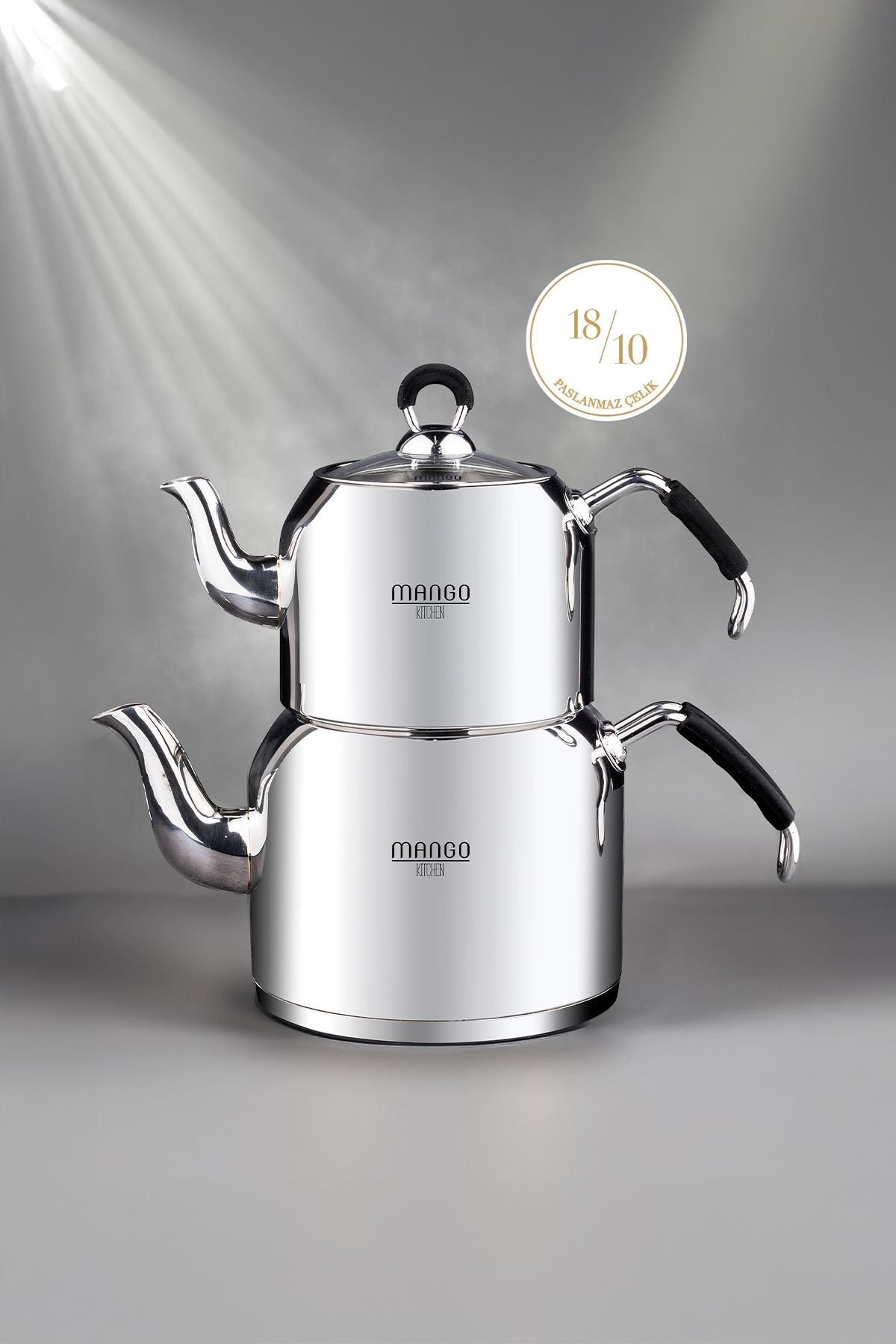 WEYNE Mango Kitchen - Mini Boy 18/10 Paslanmaz Çelik 0,8-1.75 Lt. Çaydanlık Takımı