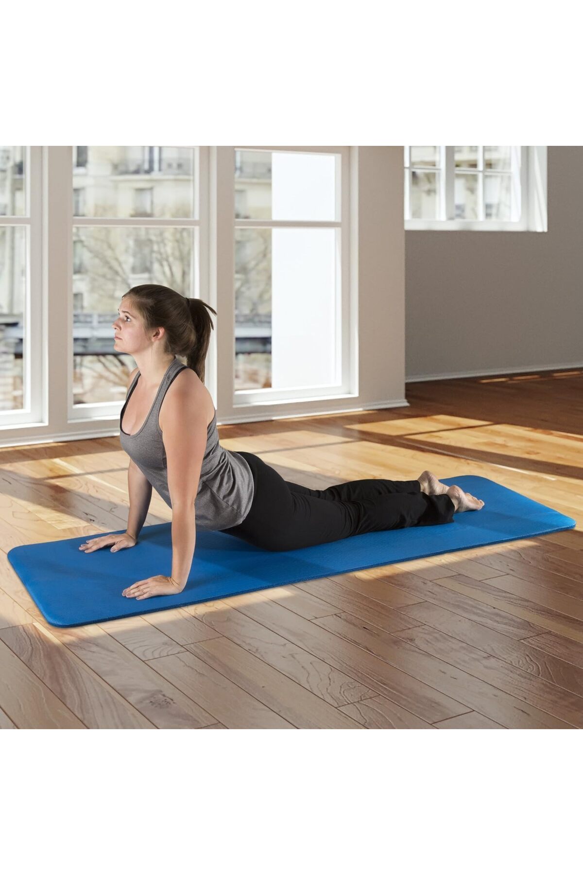 سجادة تمارين اليوغا عالية الكثافة بسمك 10 ملي مع فوم مريح لتمارين الرياضية واليوجا