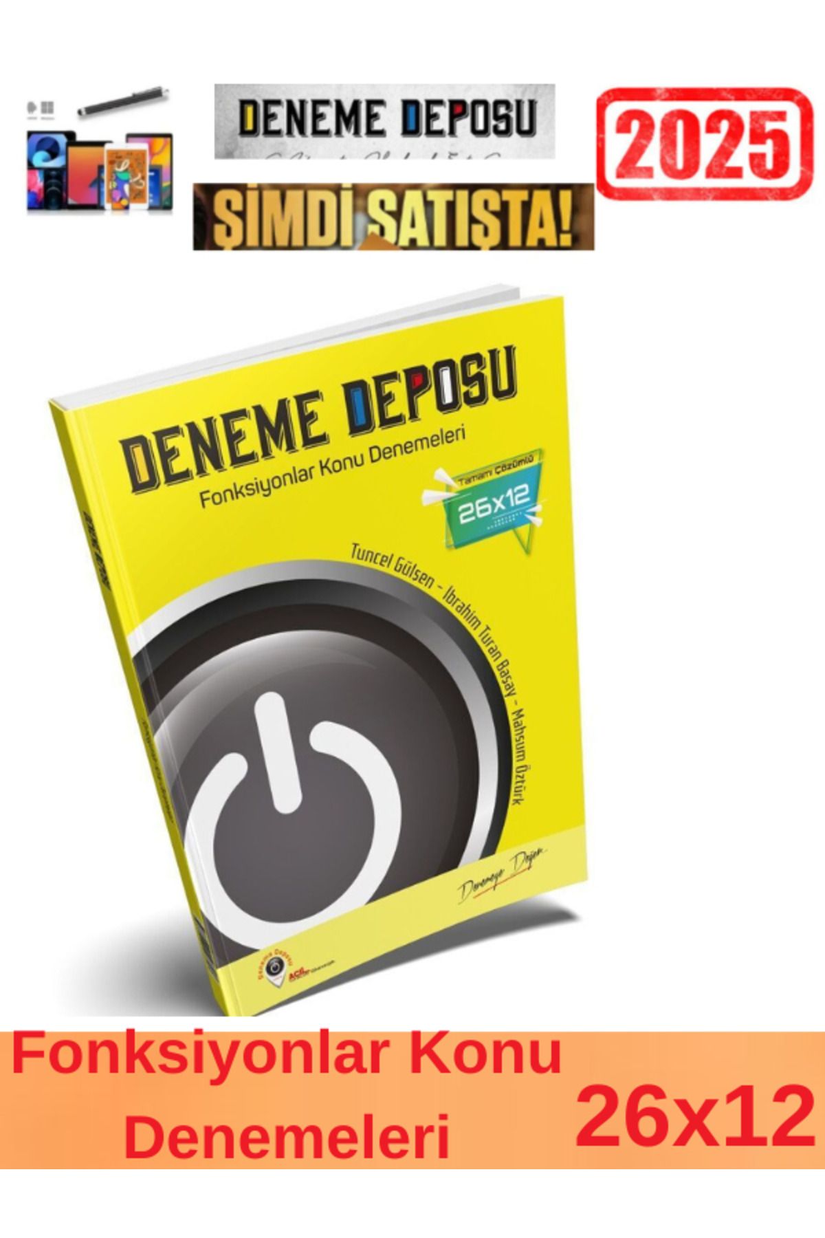 Acil Yayınları Deneme Deposu Güncel TYT Fonksiyonlar Konu Denemeleri(26x12)+Android Kalem