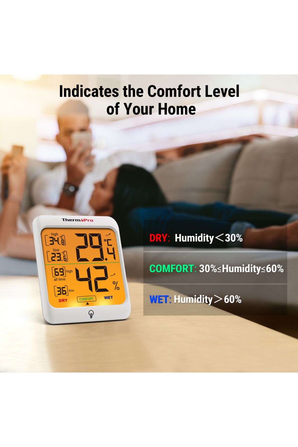 Choice-Thermopro Tp53 Digital Indoor Home Thermometer Hygrometer Temperature Humidity Sensor Backlight W... 3
