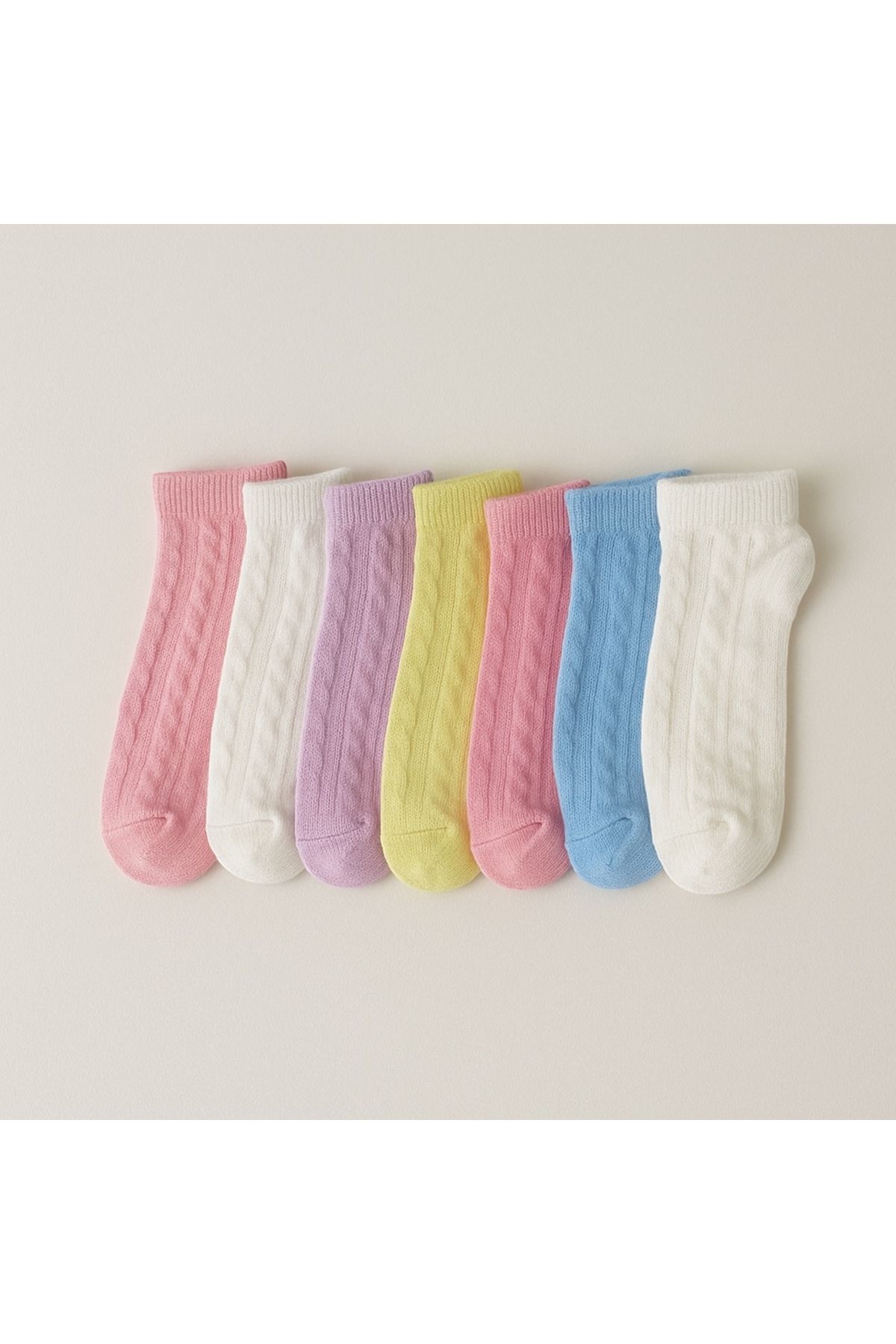 JUST SOCKS 7 Lİ KIZ ÇOCUK PAMUK PATİK