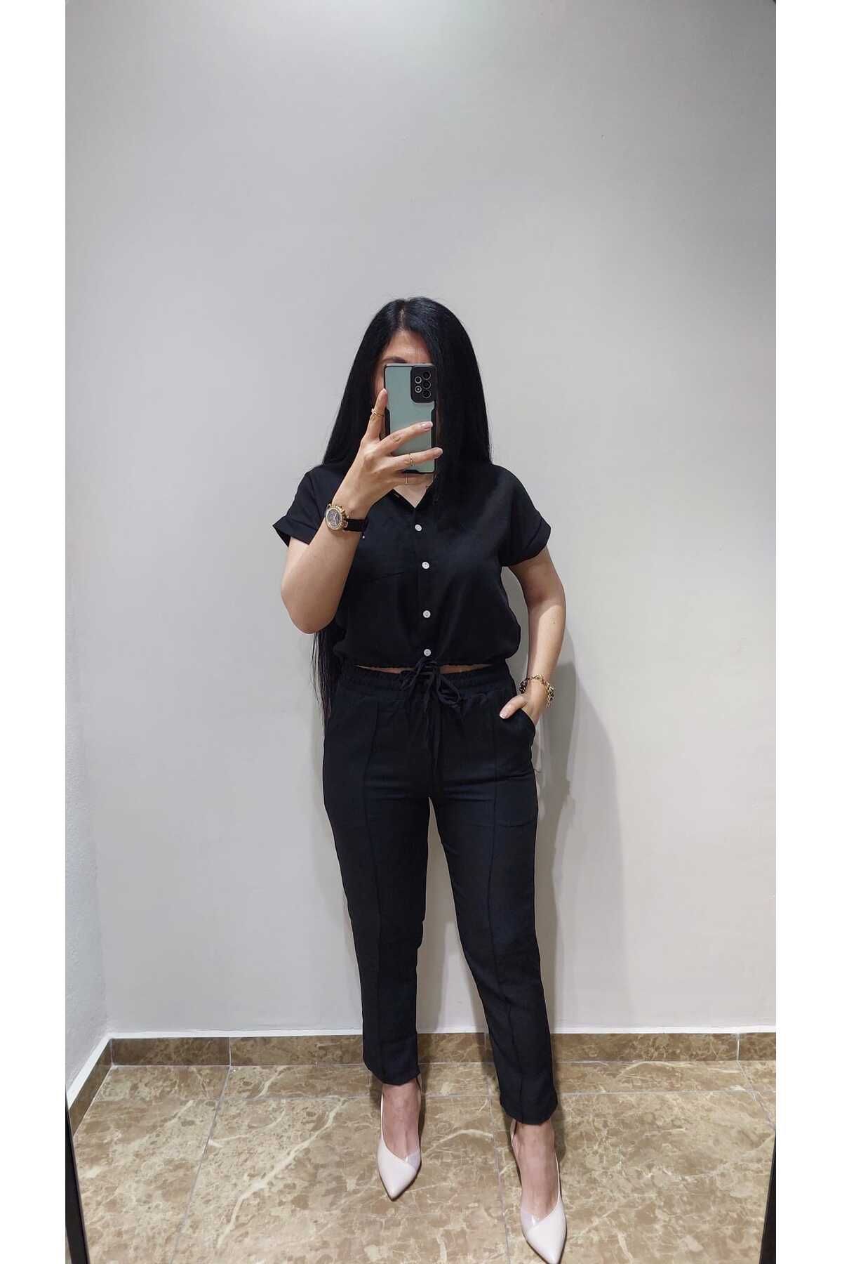 Nida Çelik Collection Kısa Kollu Keten Takımlar