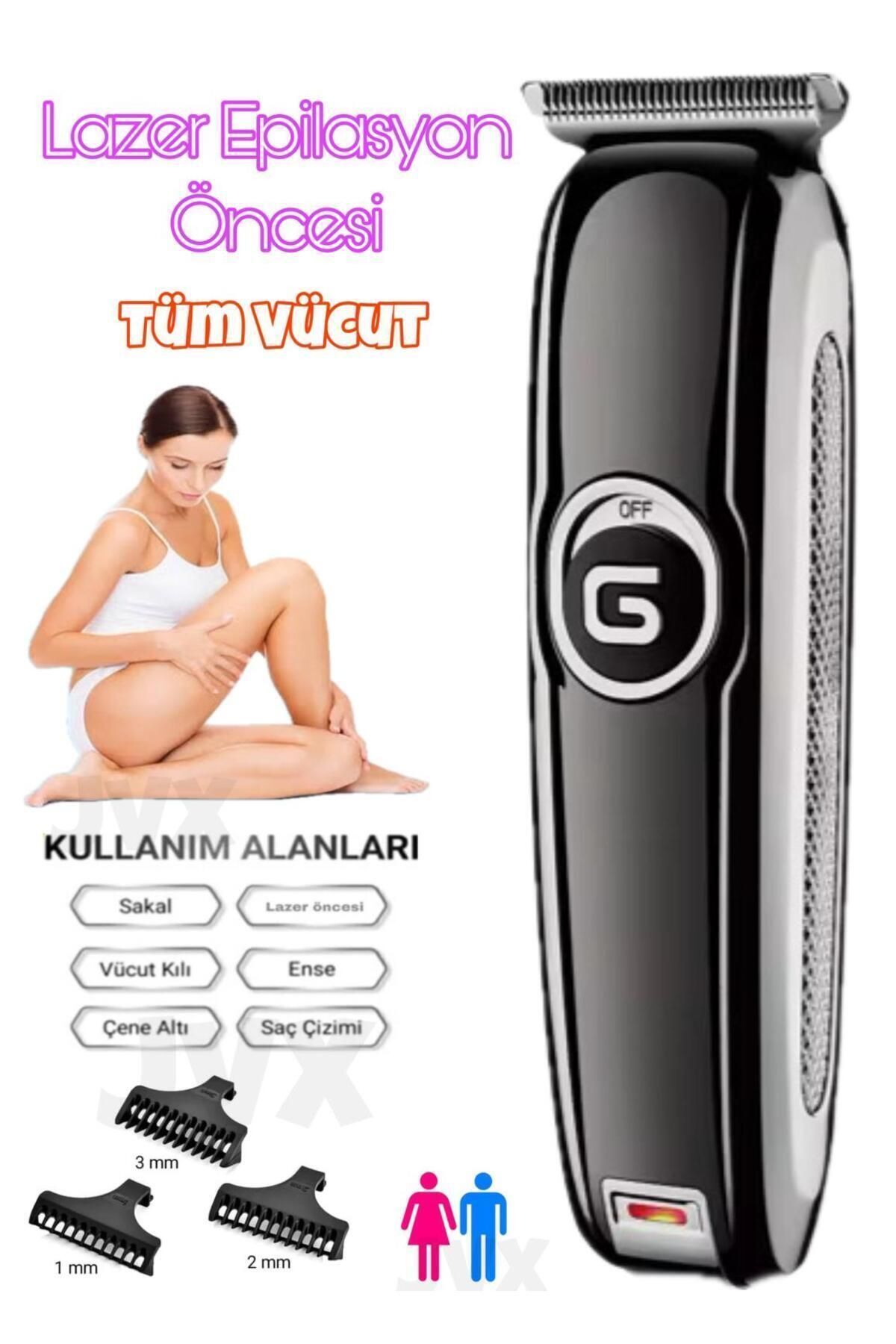 teknotrust F Şarjlı vücut ve sakal tıraş makinesi Lazer öncesi Vücut Kılları, Sakal & Erkek & Kadın Kullanımı