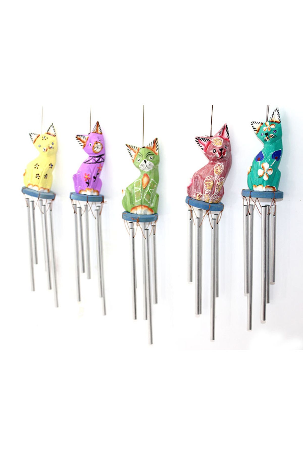 Tunastore Üstü Ahşap Altı Metal Rüzgar Çanı