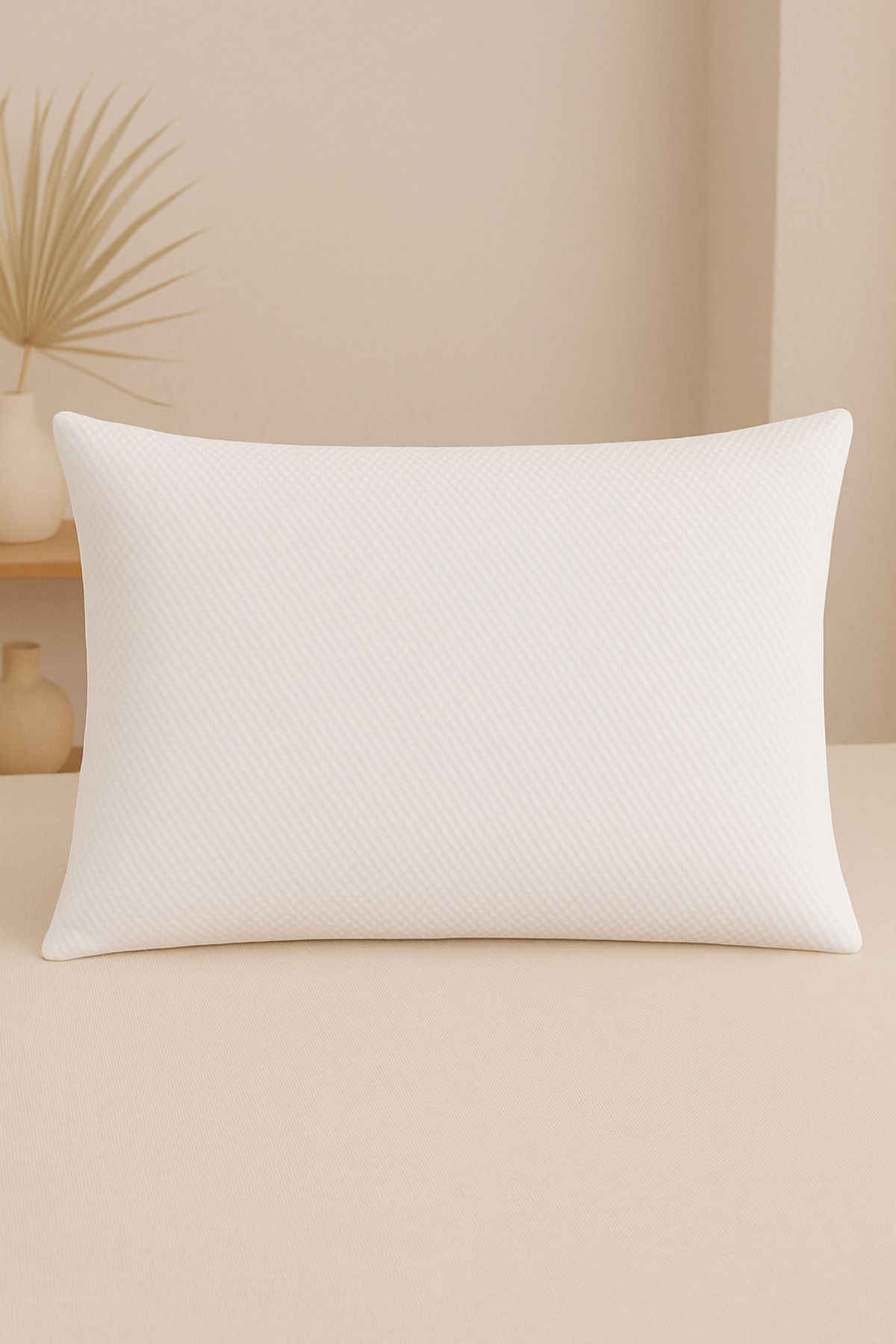 Nehos tekstil Bambu Petekli Yastık Alezi 50x70 cm – Fermuarlı, Antibakteriyel, Yastık Kılıfı (1 Adet Beyaz)