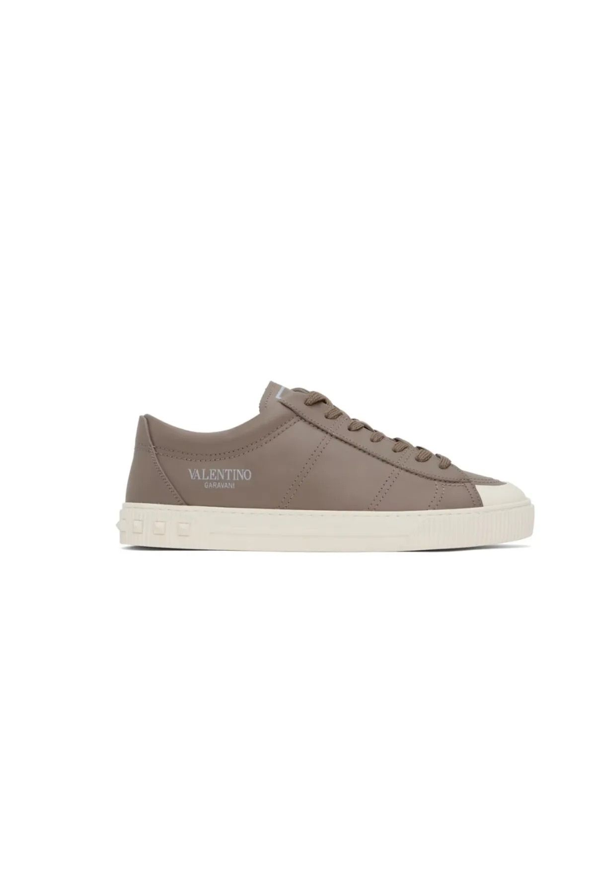 Valentino Garavani Taupe Cityplanet Calfskin Sneakers