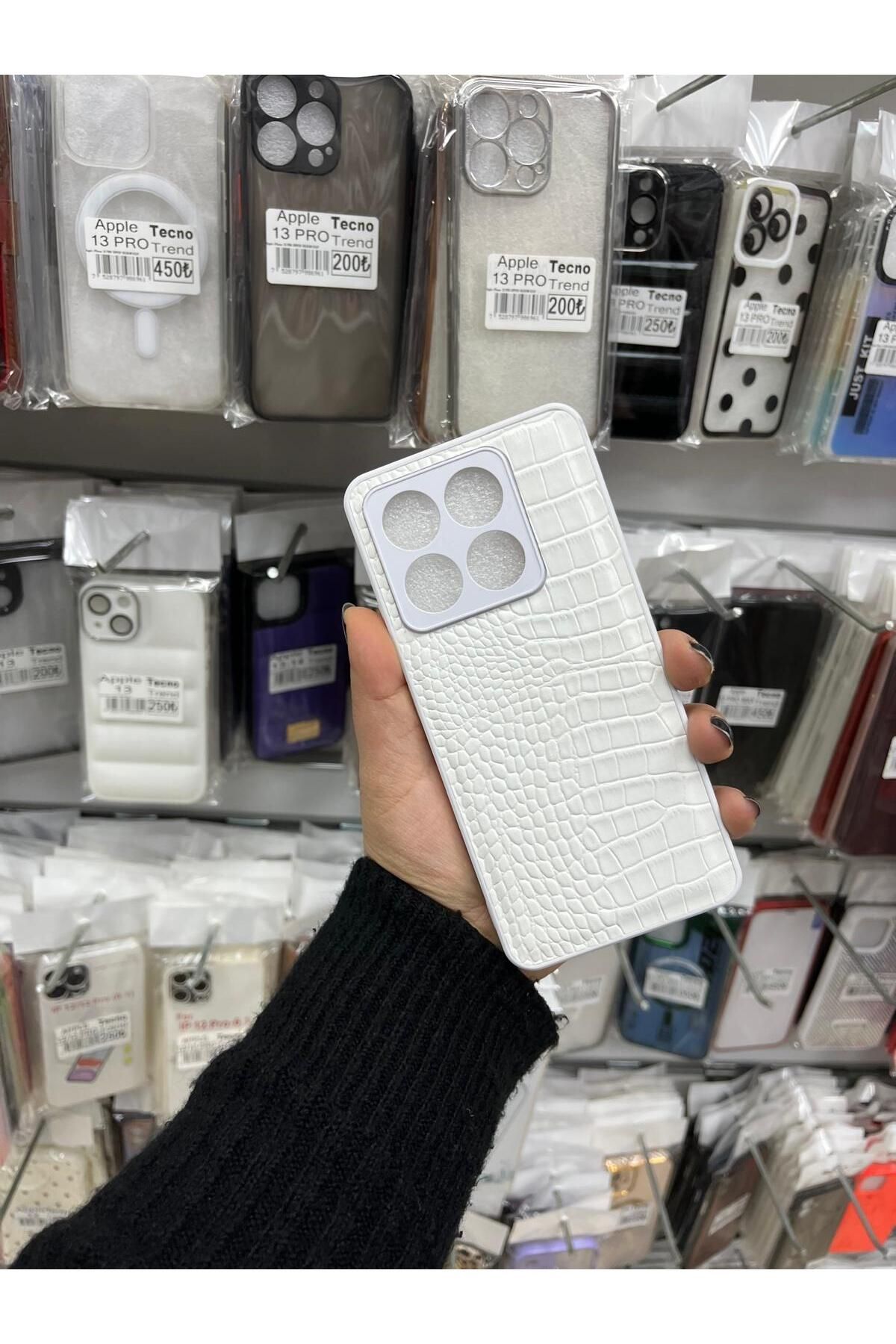 TECNOTREND İNFİNİXS NOTE 30 Dokulu Yüzey Çekmeye Dayanıklı Cep Telefon Kılıfı Pu Deri Kaplamalı Yumuşak