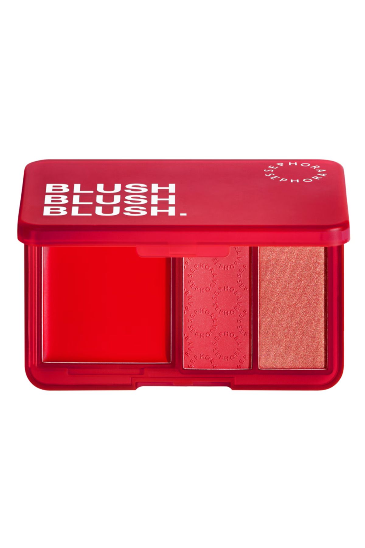 SEPHORA Palette Blush Blush Blush - Üçlü Allık Paleti Aydınlık bir ışıltıya sahip krem allık (10 g)