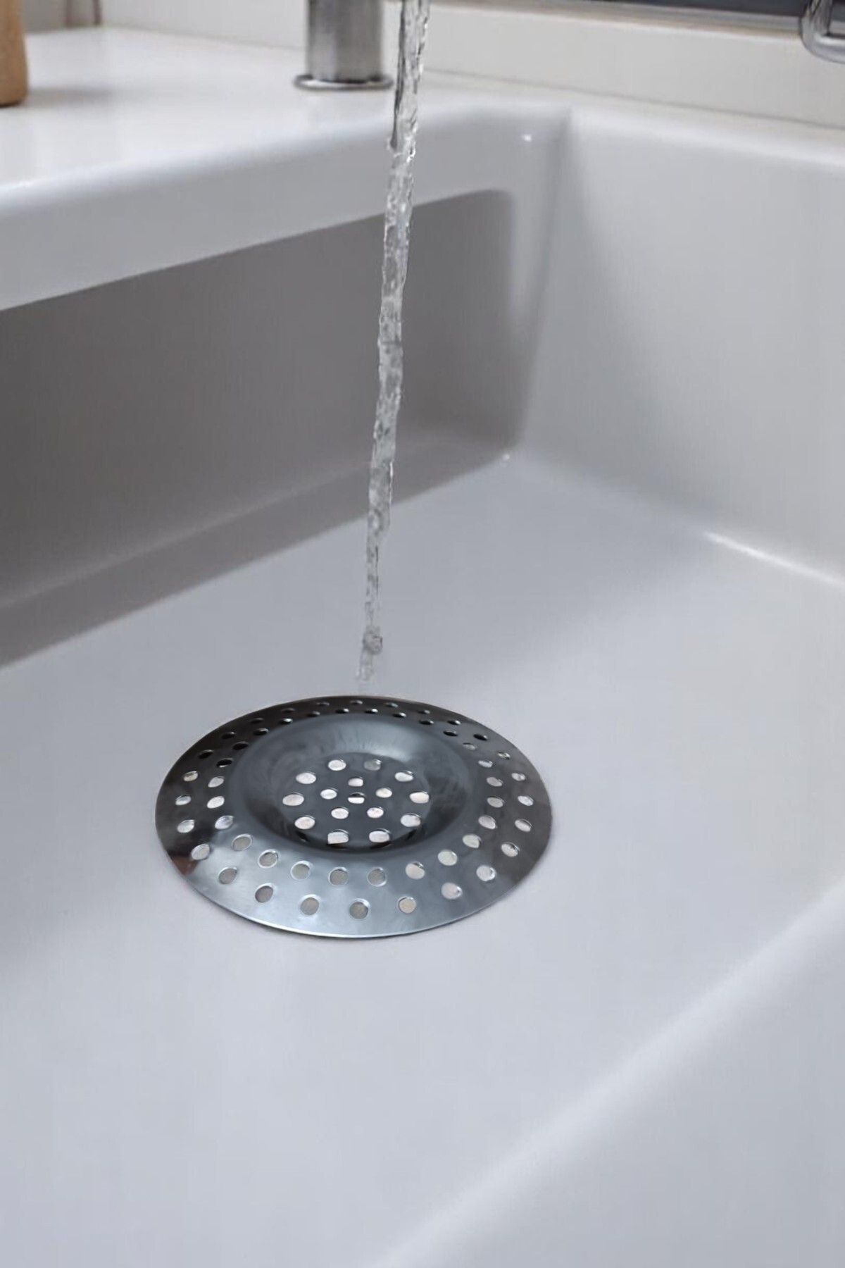 intoku Paslanmaz Metal Çelik Seyyar Lavabo Süzgeci 2'li Paket
