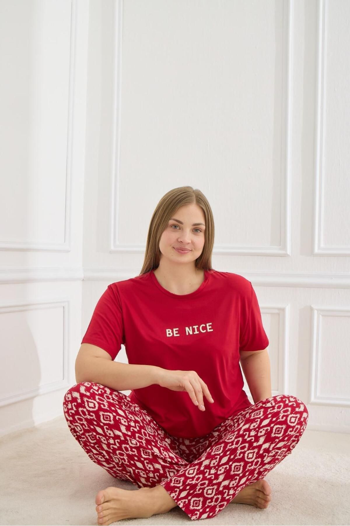 Mihra Stil Mihra 50502-1122 Kadın Büyük Beden Pijama Takımı