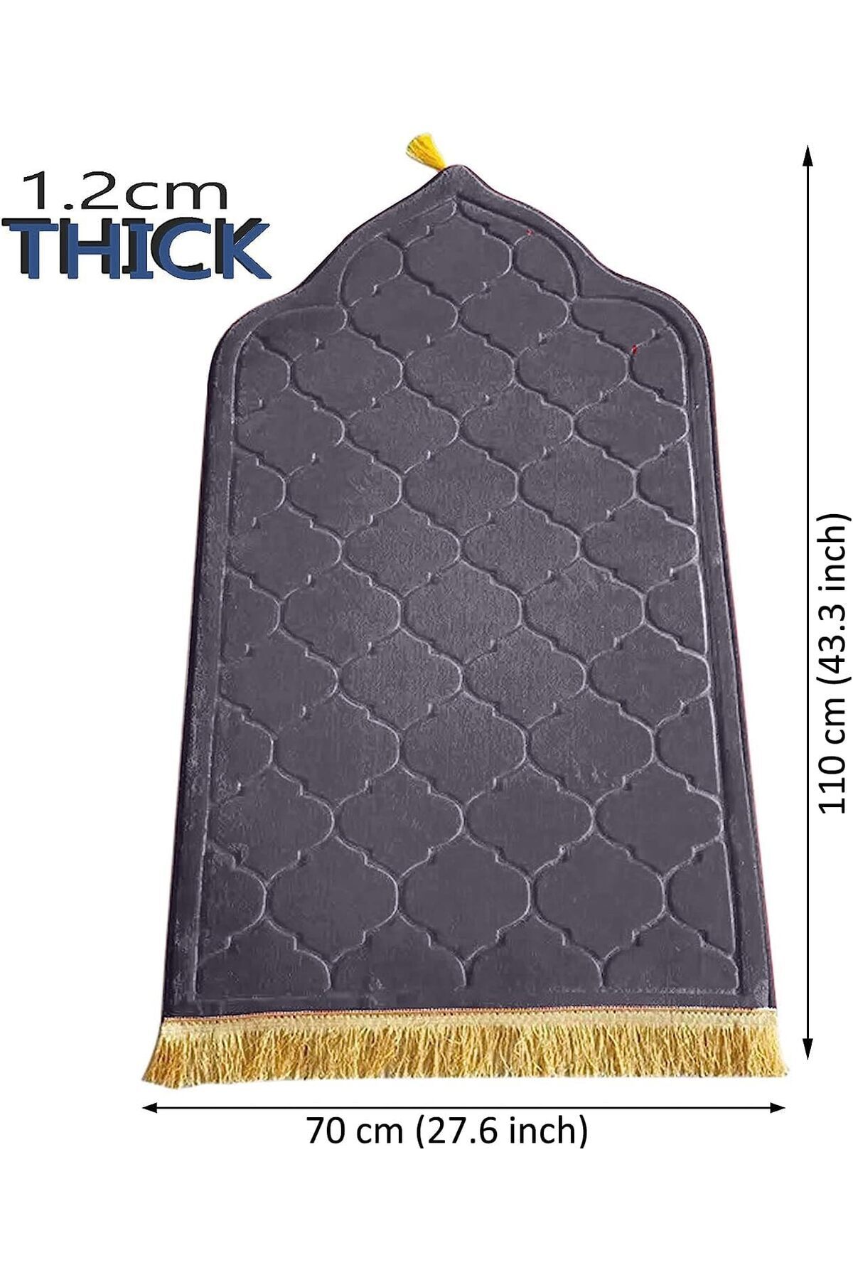 Fabienne-Dome Style Sajadah Anti-Slip Prayer Rug 70x110cm Purple 3