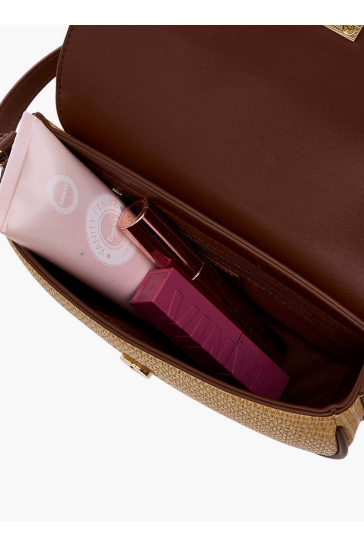 Flora Bella by Shoexpress-Textured Shoulder Bag with Adjustable Strap and Magnetic Button Closure 7