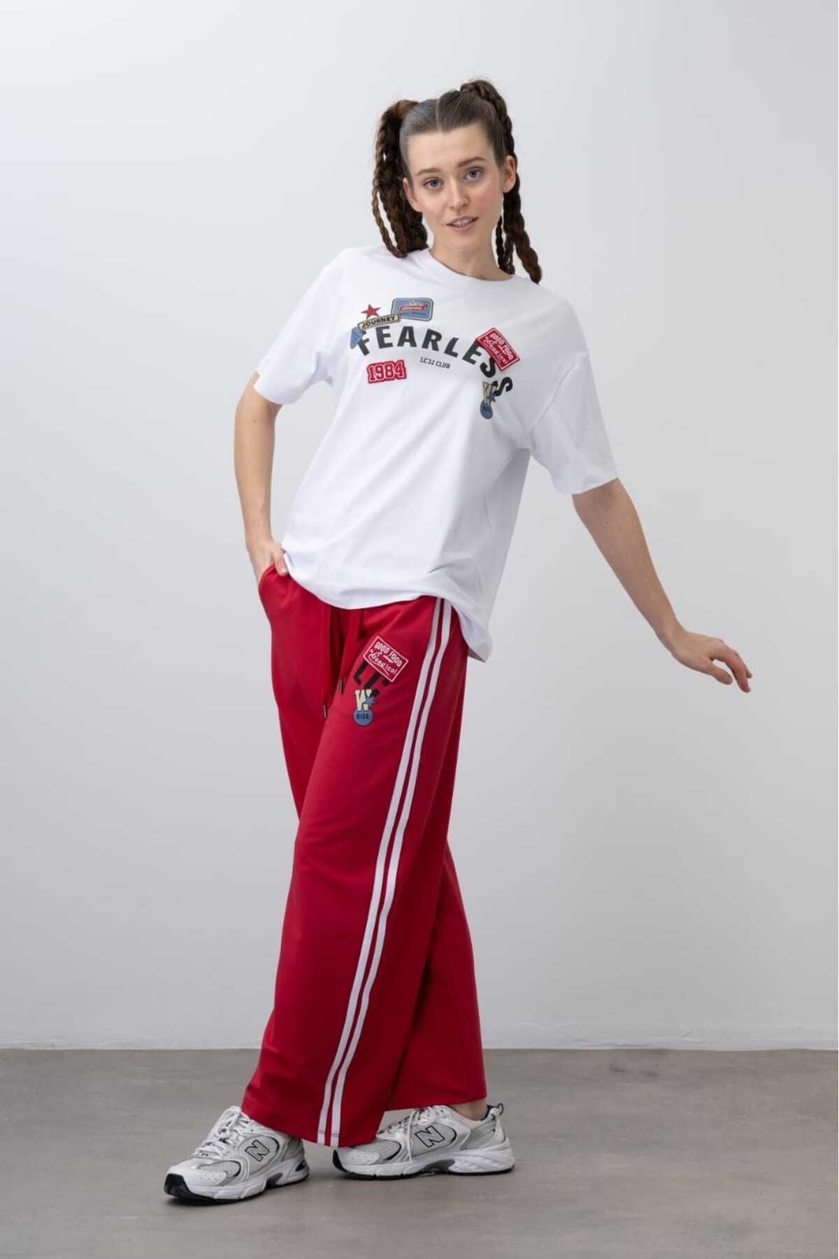 LOCO LOCO KIDS Kız Çocuk Pamuklu Fearless Takım - Geniş Kalıp