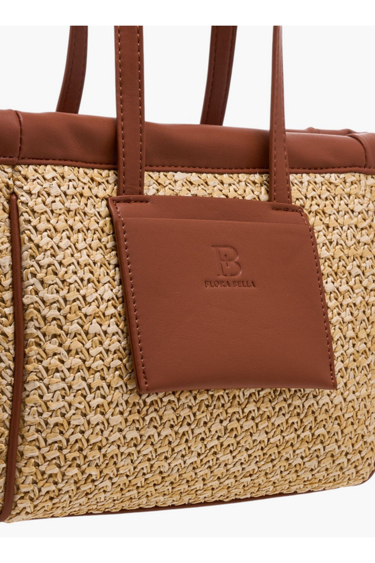 Flora Bella by Shoexpress-Textured Tote Bag with Double Handle and Magnetic Button Closure 4