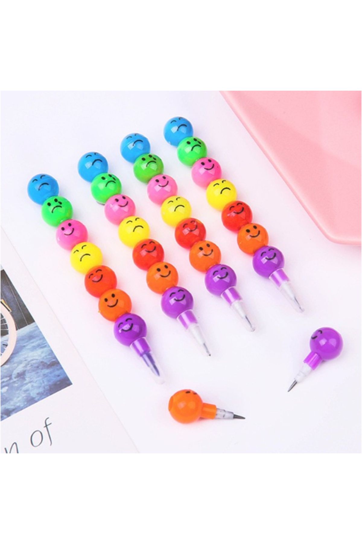 KfksStore Emojili Yumurtlayan Kalem Seti 4 lü