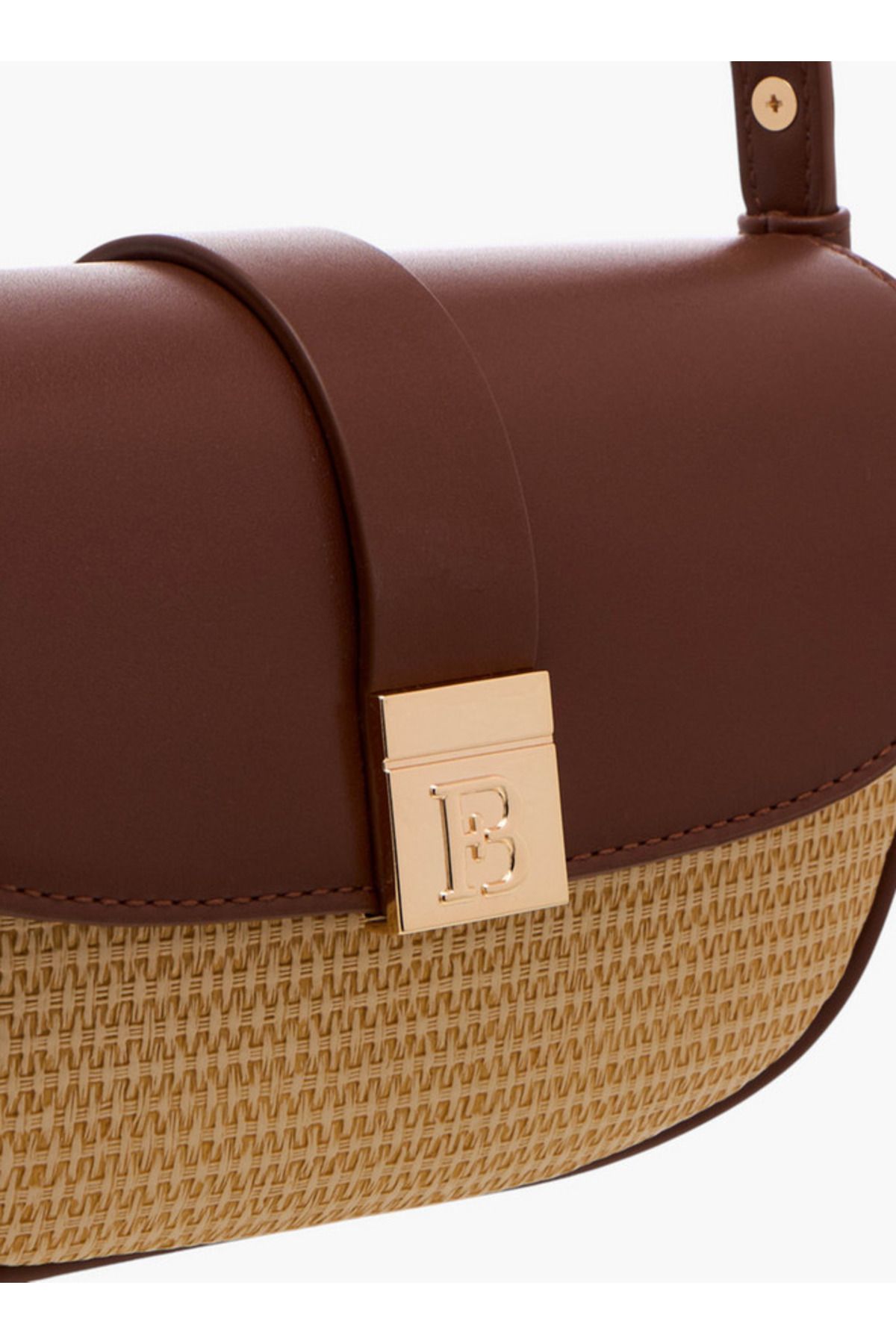 Flora Bella by Shoexpress-Textured Shoulder Bag with Adjustable Strap and Magnetic Button Closure 4