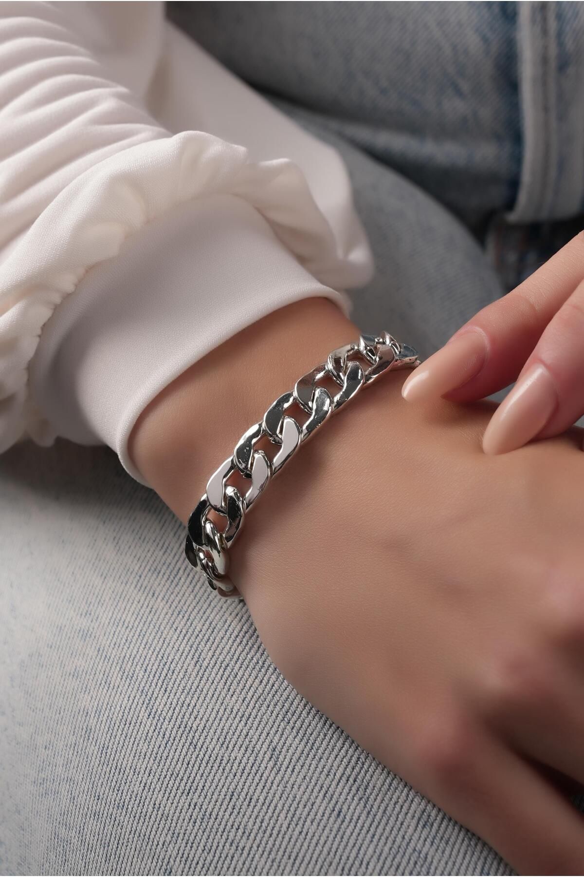 Çlk Accessories Premium Kalın Klasik Zincir Bileklik 782200