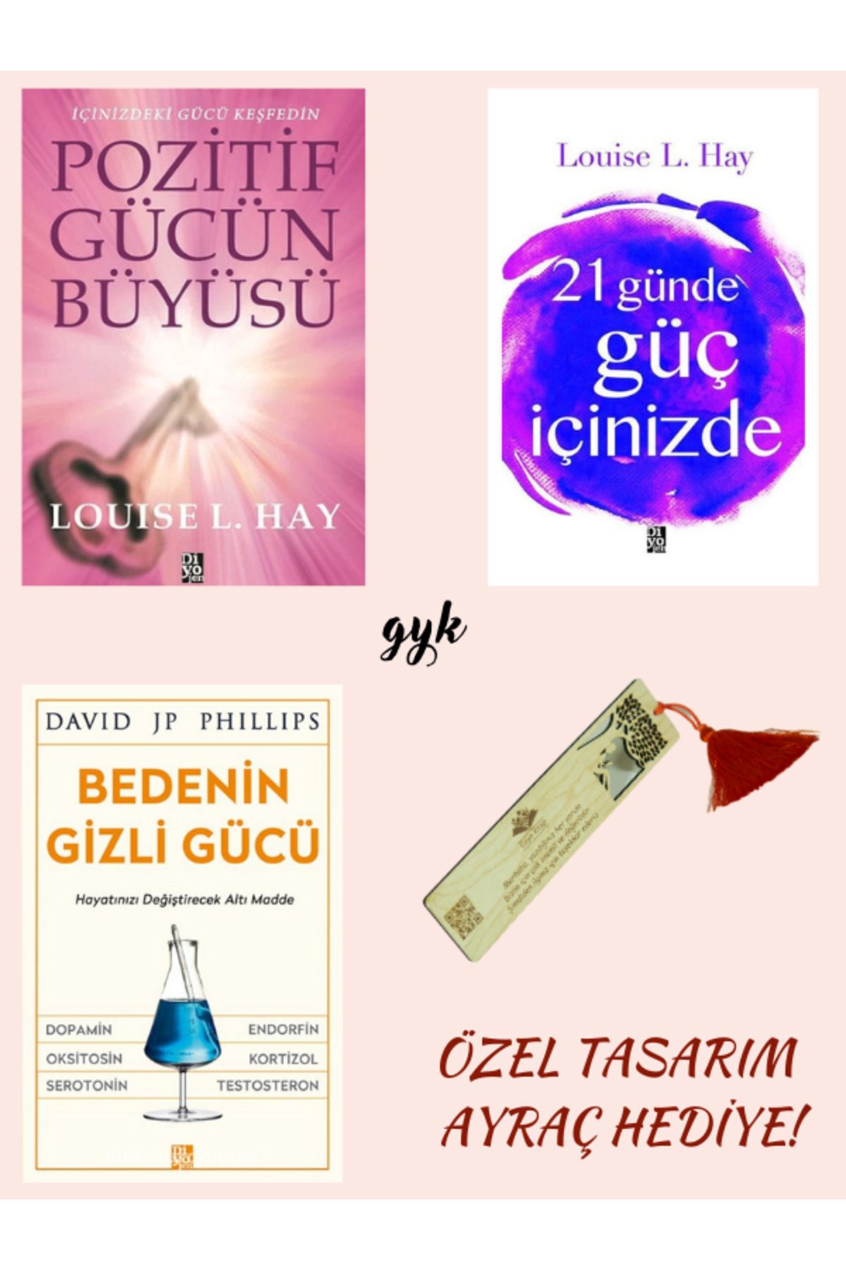 Diyojen Yayıncılık Pozitif Gücün Büyüsü-21 Günde Güç İçinizde-Bedenin Gizli Gücü 3'lü SET (AYRAÇ HEDİYELİ!)