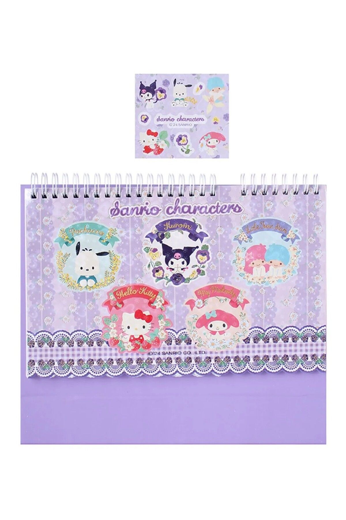 Miniso Sanrio Lisanslı Telli Not Defteri Mor- 80 Yaprak