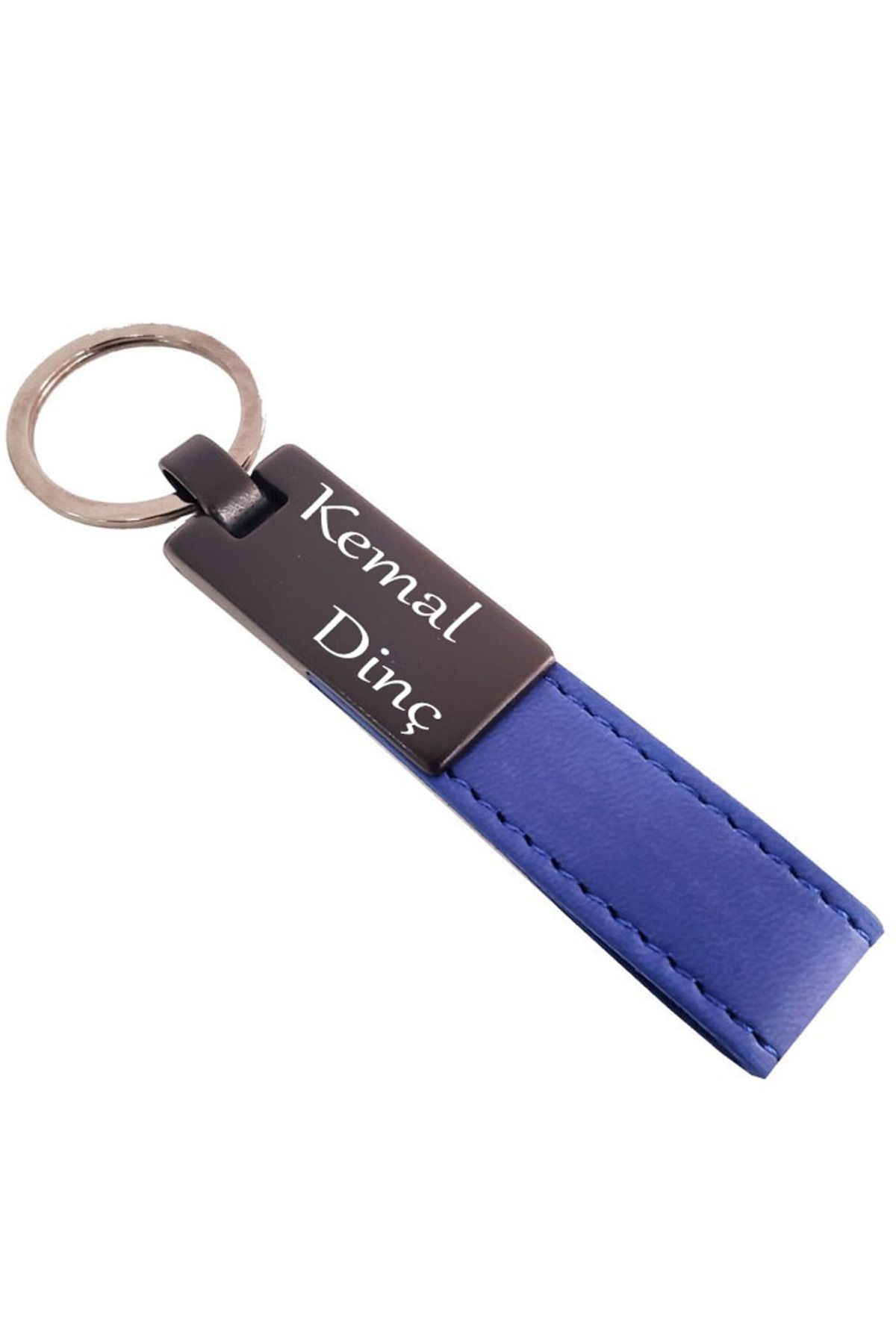 Tunastore Lacivert Deri Metal Anahtarlık
