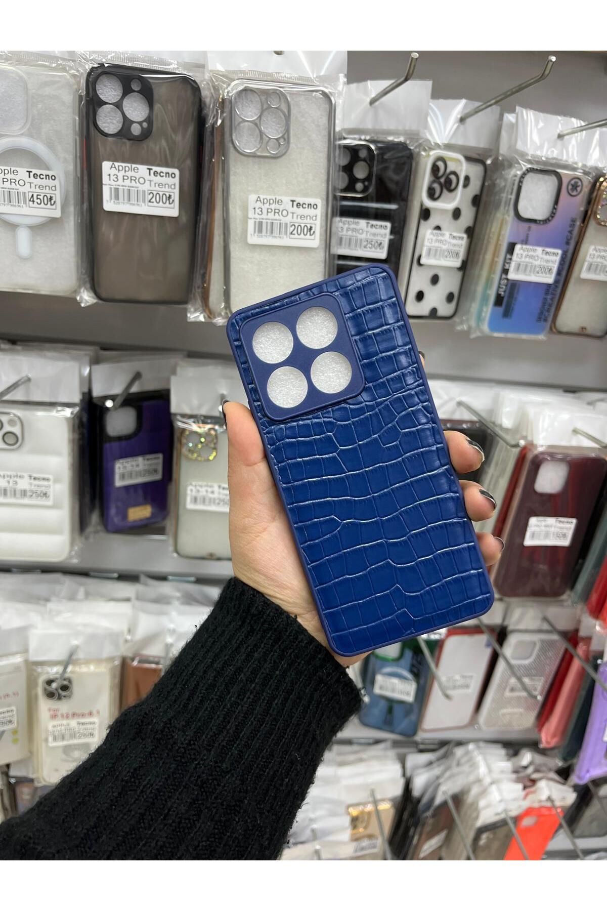 TECNOTREND İNFİNİXS NOTE 30 Dokulu Yüzey Çekmeye Dayanıklı Cep Telefon Kılıfı Pu Deri Kaplamalı Yumuşak