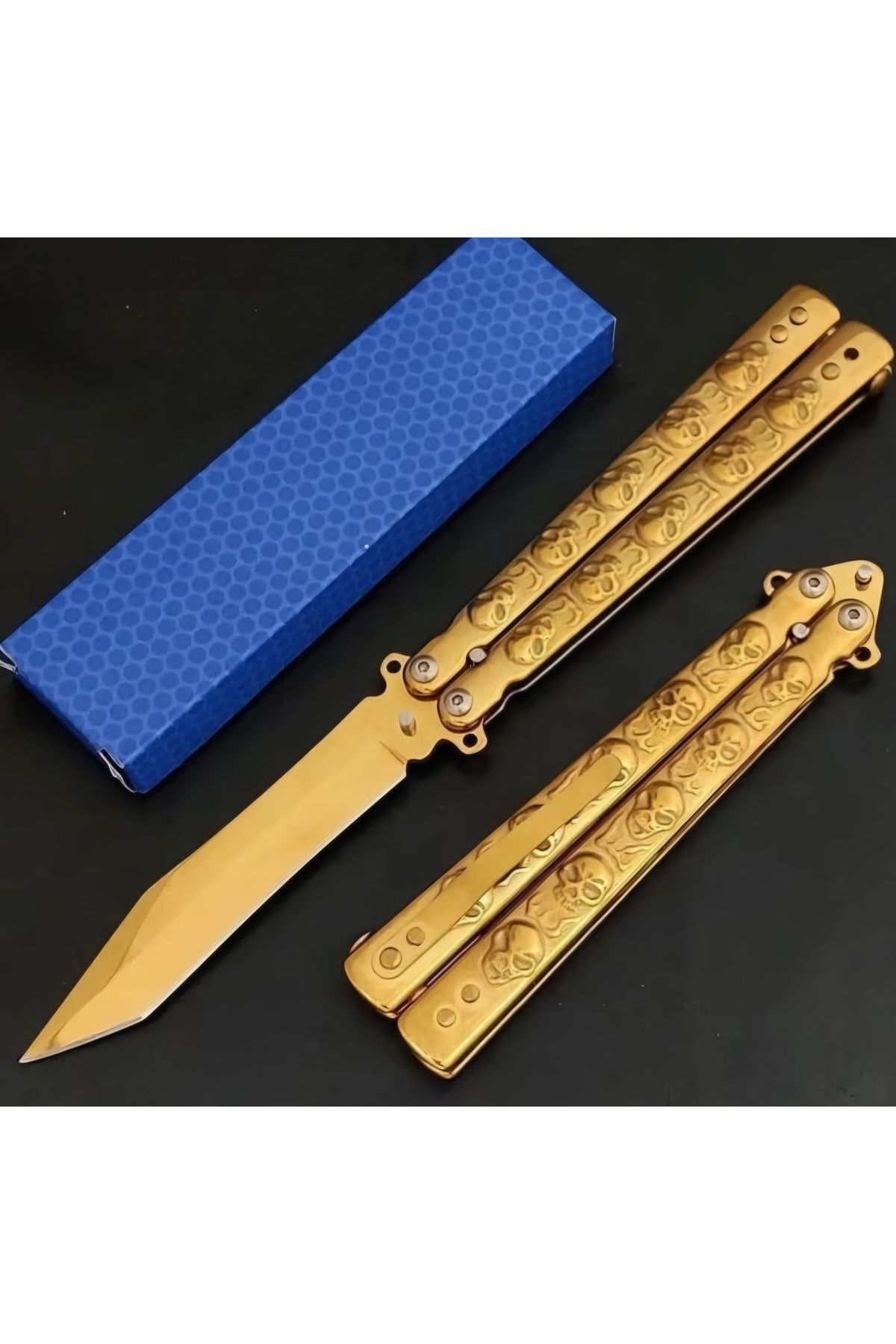 Katmer Sarı gold renk kuru kafalı Kele-bek
