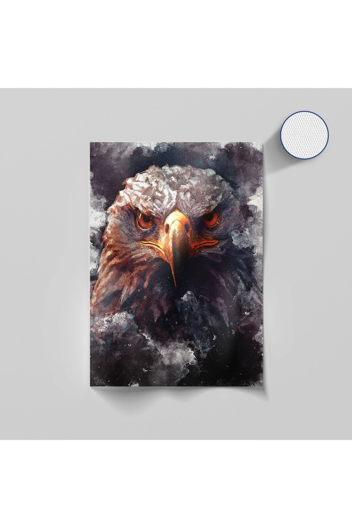 Yzc Store Eagle Kanvas Tablo | Minimalist Yırtıcı Kuş Portresi | Doğa Duvar Dekoru | Yırtıcı Hayvan Tablosu