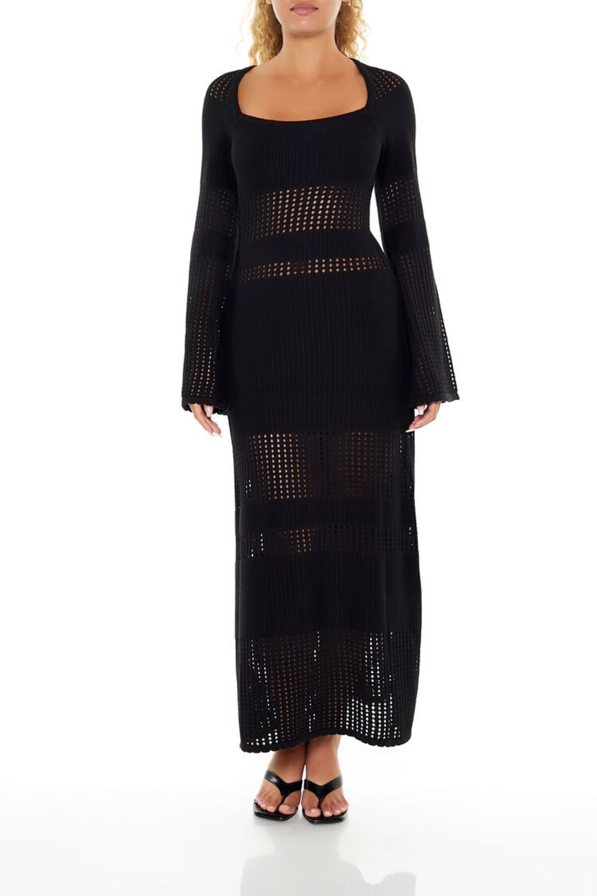 Forever 21 Triko File Midi Elbise