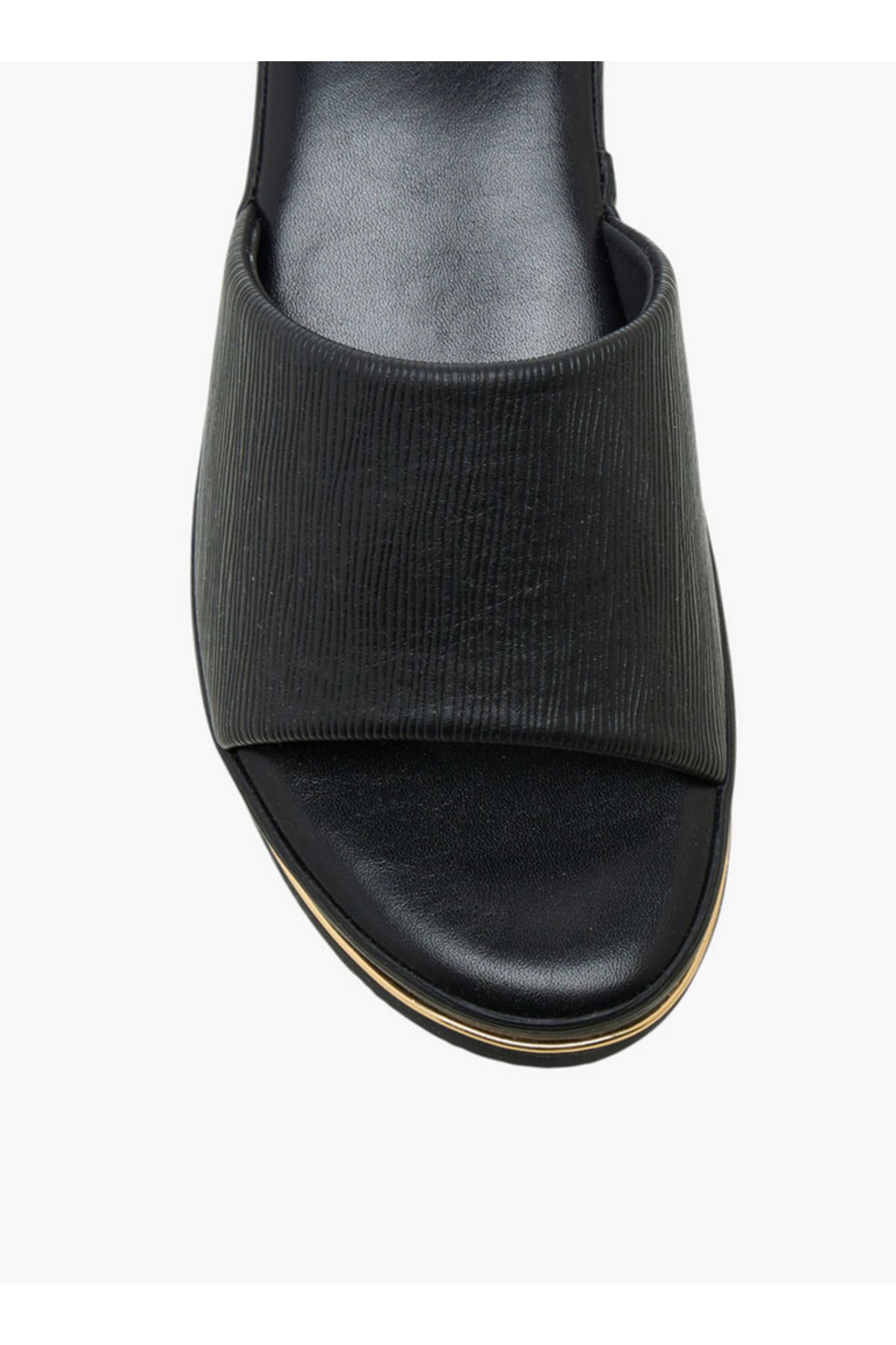 Flora Bella by Shoexpress-Textured Slip-On Sandals with Wedge Heel 4