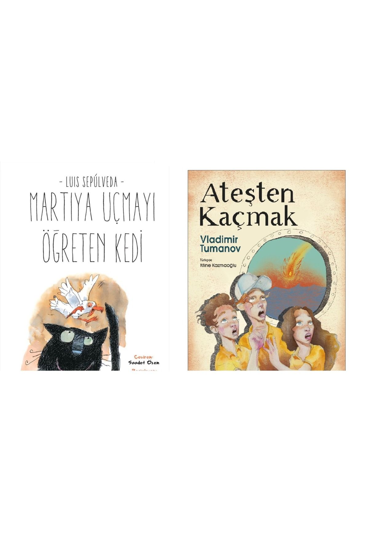 Günışığı Kitaplığı Martıya Uçmayı Öğreten Kedi & Ateşten Kaçmak ( 2 Li Set ) Günışığı Kitaplığı