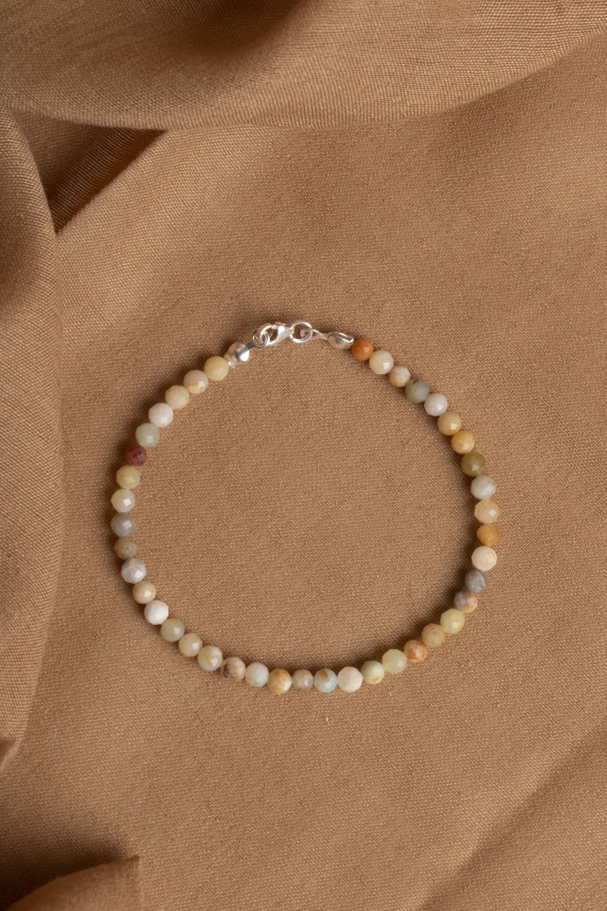 OSMANLI DEĞERLİ TAŞ Sertifikalı Opal 3-4 mm Fasetli Kesim Doğal Taş Bileklik
