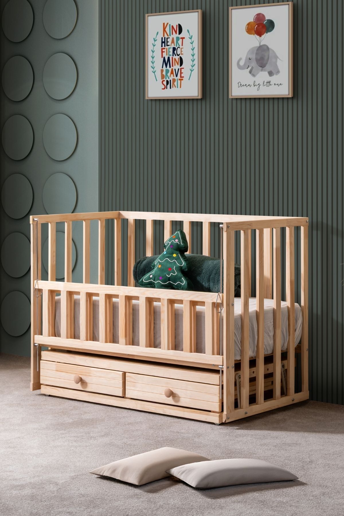 Setay Sallanır Çekmeceli Beşik, Sarıyer Doğal Ladin Sallanır Beşik 60x120