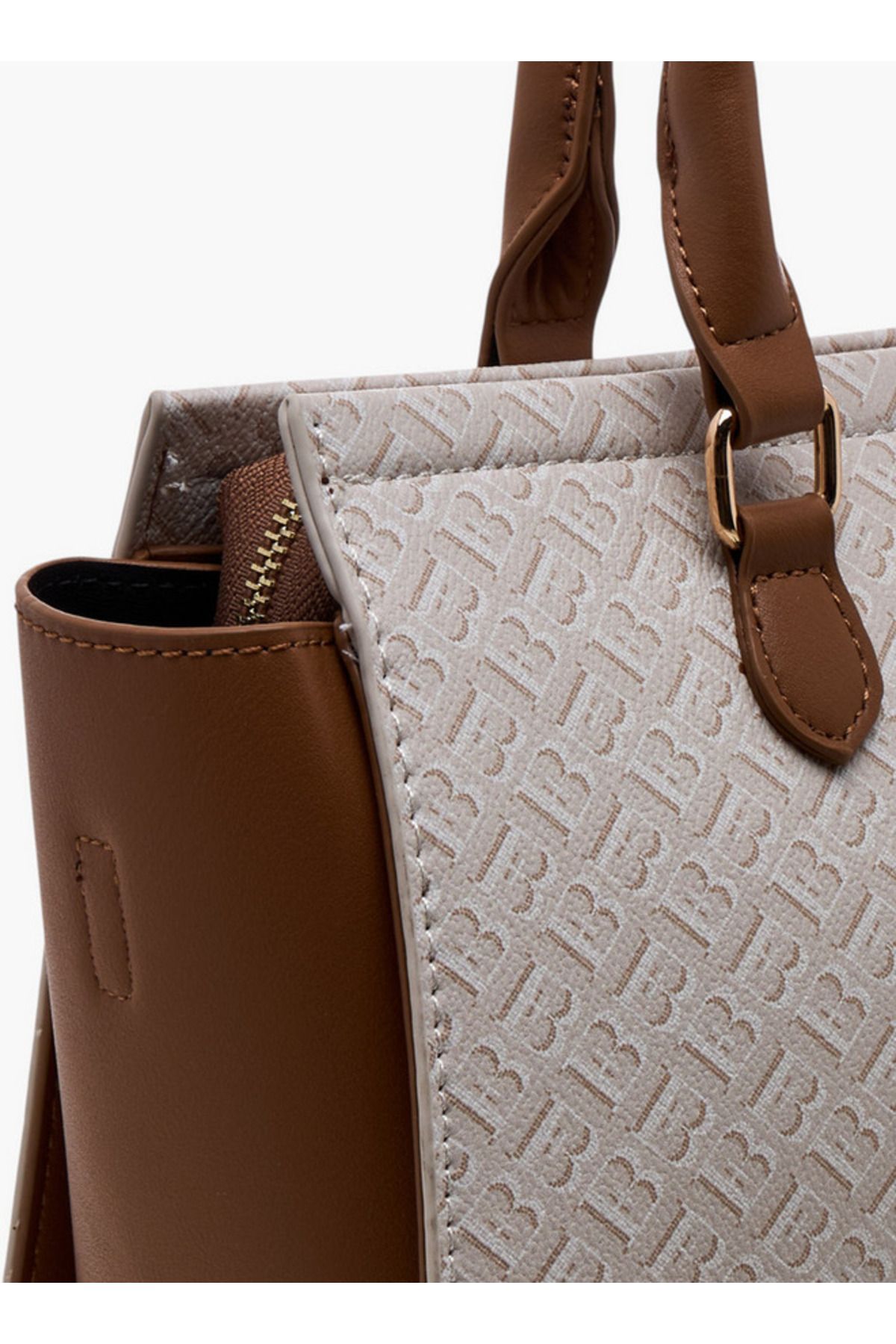 Flora Bella by Shoexpress-Monogram Print Tote Bag with Double Handle and Zip Closure 5