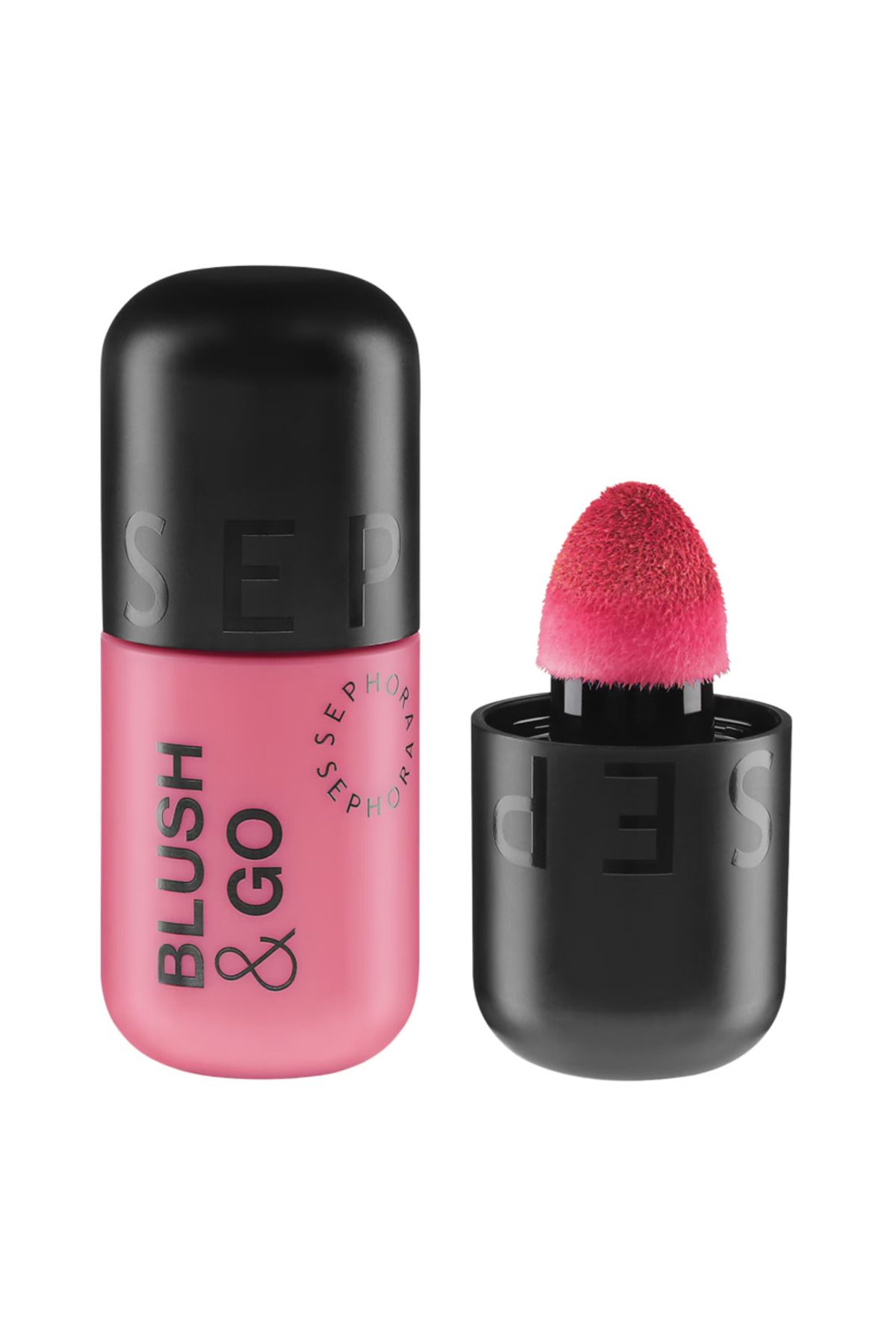 SEPHORA Blush & Go Mat Bitişli Likit Allık Ultra ince sıvı doku yoğun Pigmentasyon'u sünger aAplikatörü 7 ml