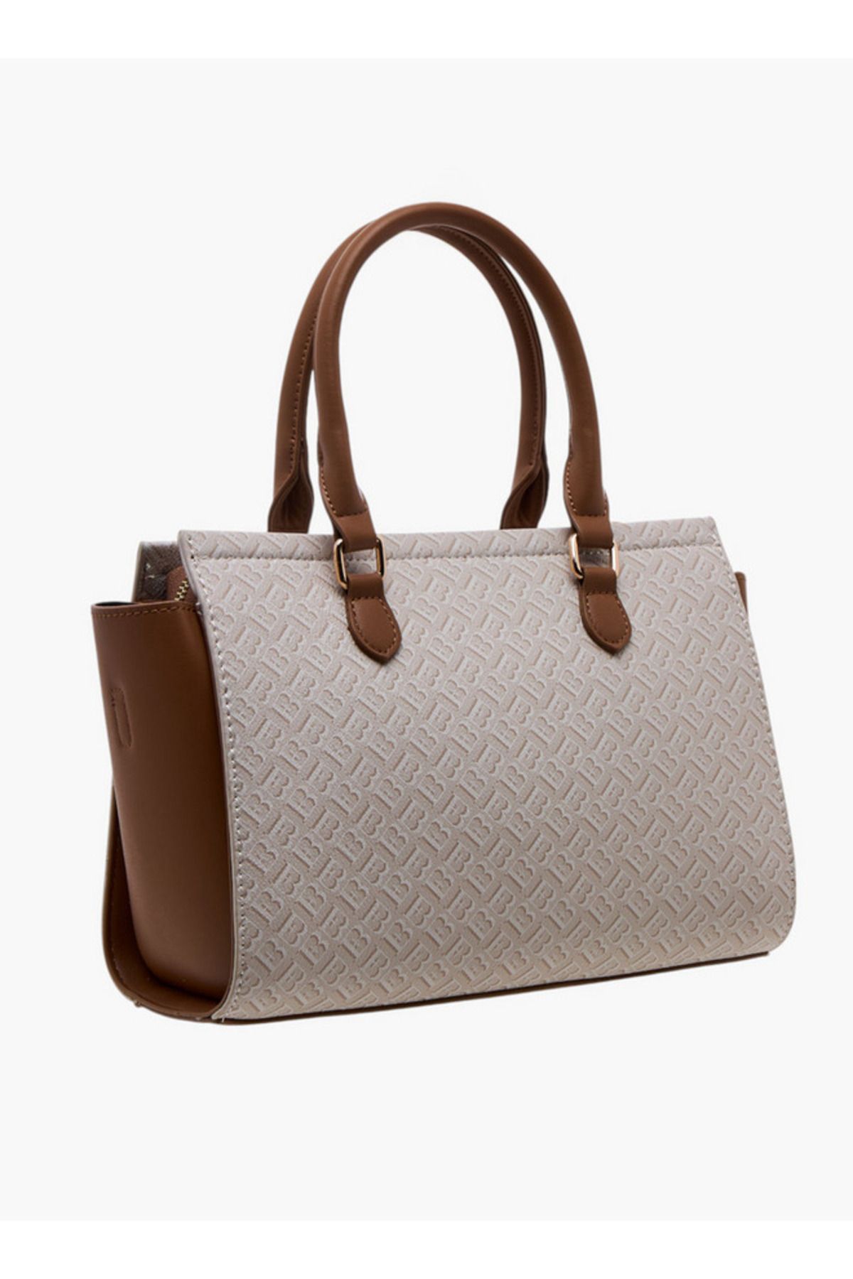 Flora Bella by Shoexpress-Monogram Print Tote Bag with Double Handle and Zip Closure 3