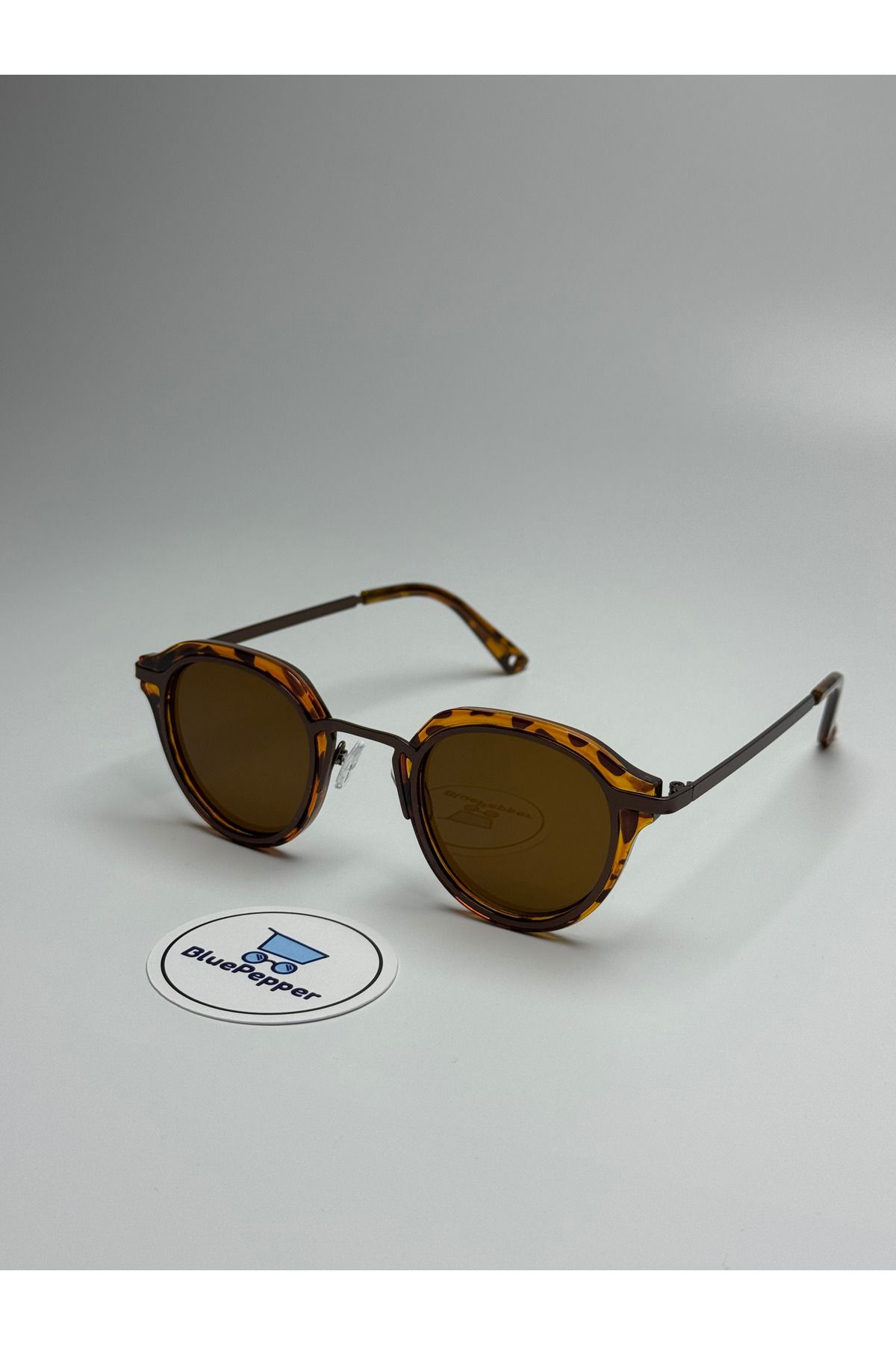 BluePepper Some Leopar Güneş Gözlüğü Kahve Cam Renkli