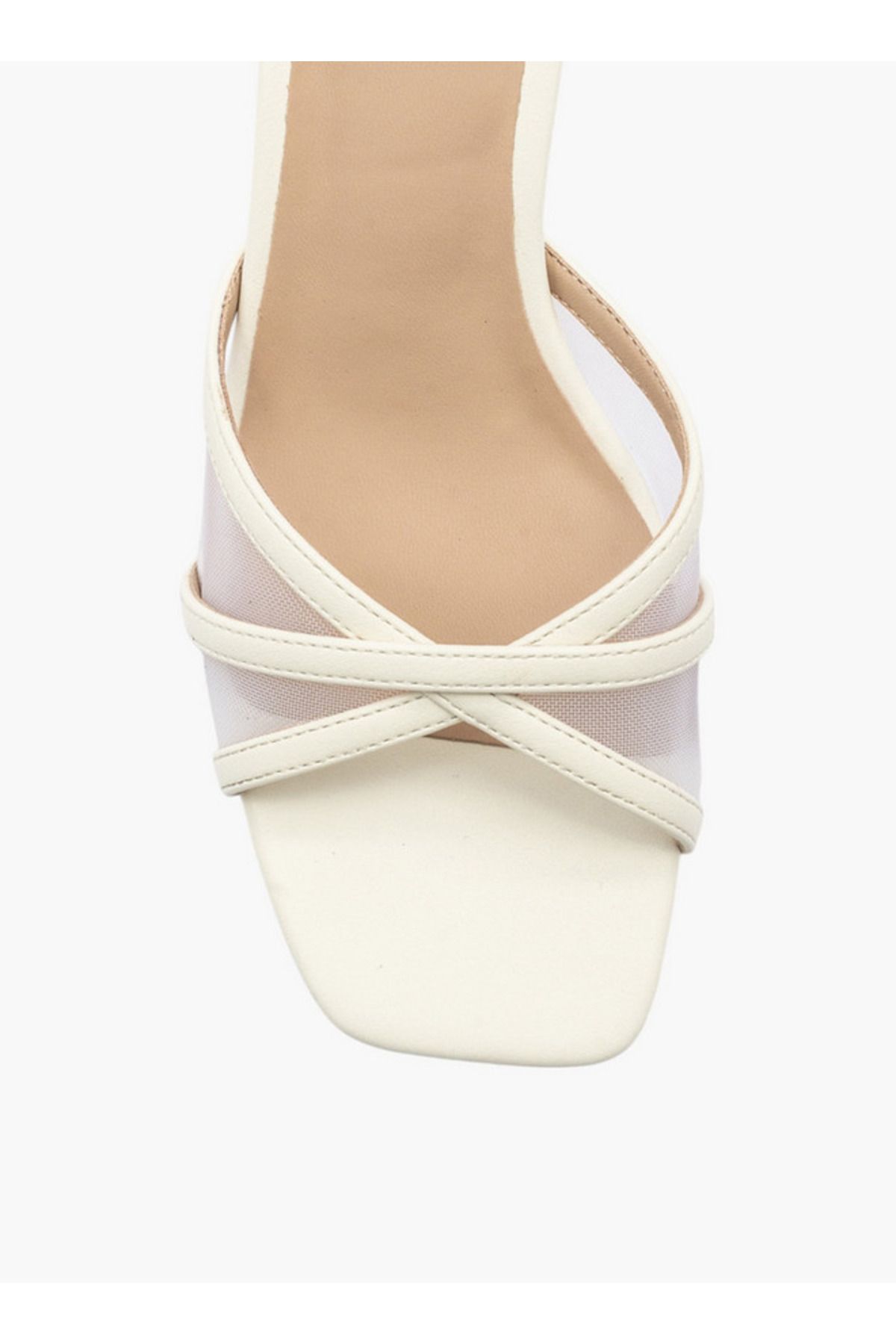 Flora Bella by Shoexpress-Solid Cross Strap Slip-On Sandals with Flared Heels 4