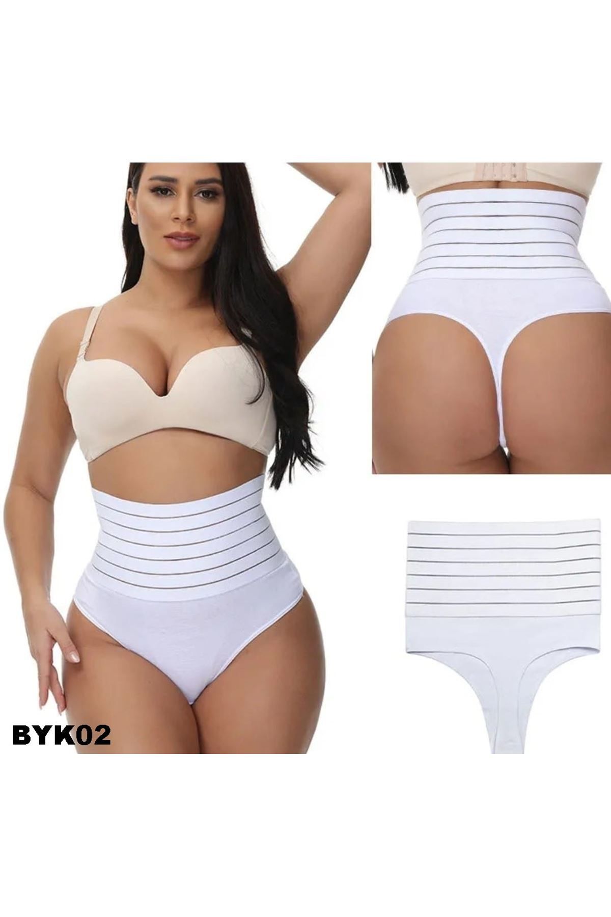 Shop58 Kadın Penye 2 Beden İncelten Korse Tanga