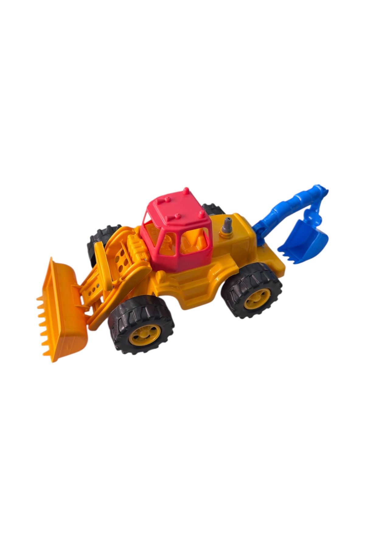 BeraToys Büyük Kazıcı ve Kepçeli Dozer Oyuncak (Uzunluk 26cm)