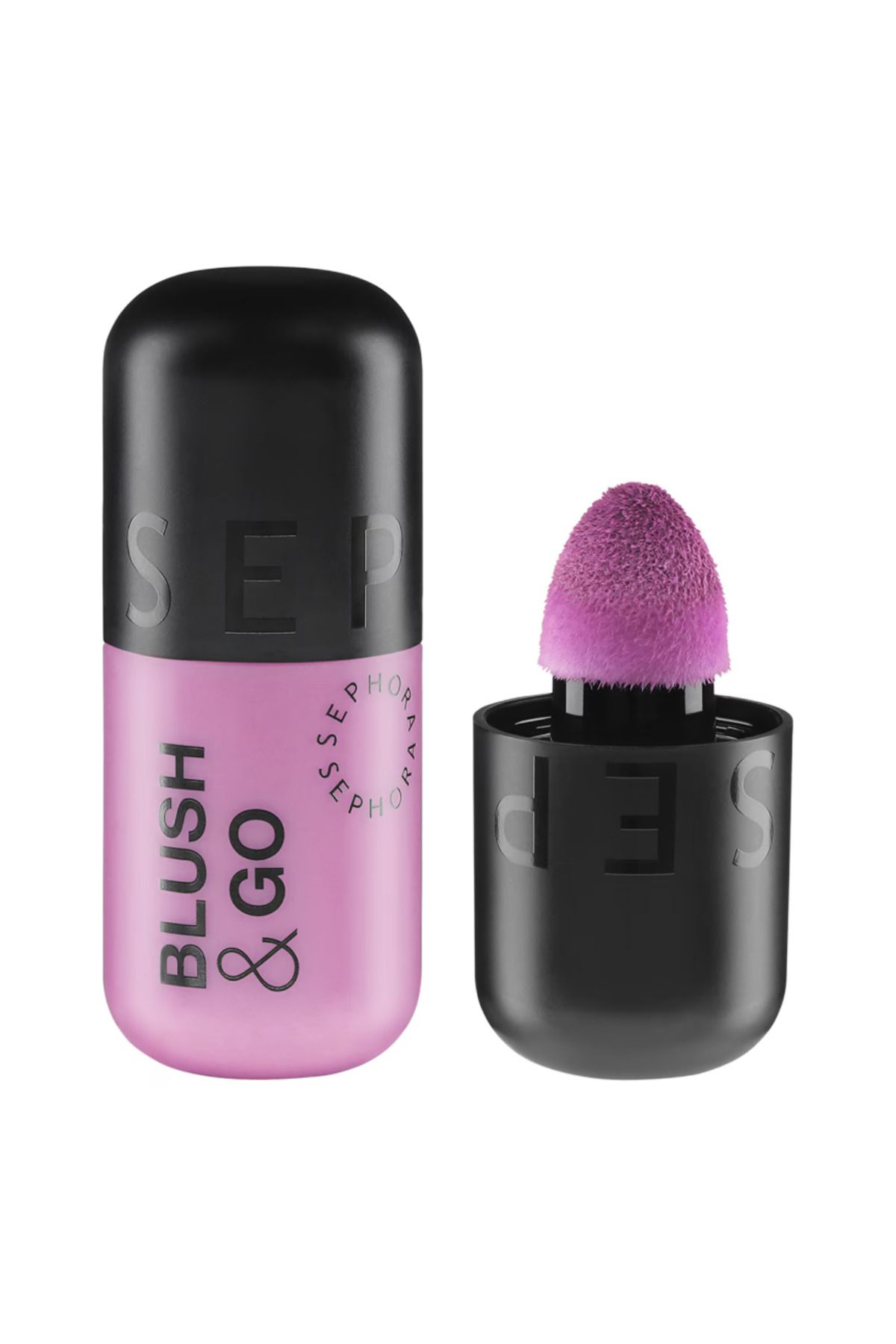 SEPHORA Blush & Go Mat Bitişli Likit Allık Ultra ince sıvı doku yoğun Pigmentasyon'u sünger aAplikatörü 7 ml