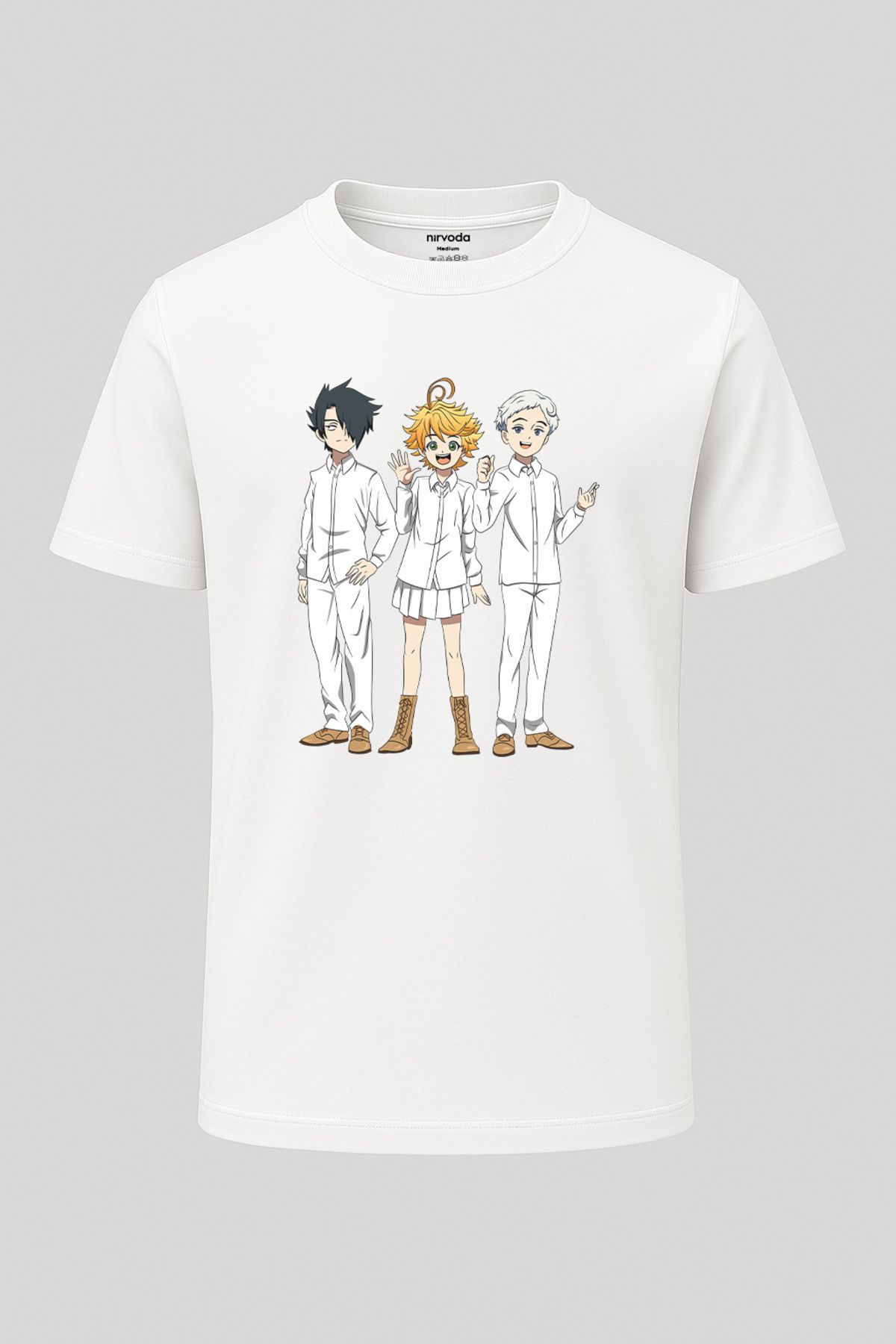 nirvoda Unisex Vadedilmiş Yokyer Baskılı Anime Tişört - Uzun T-shirt