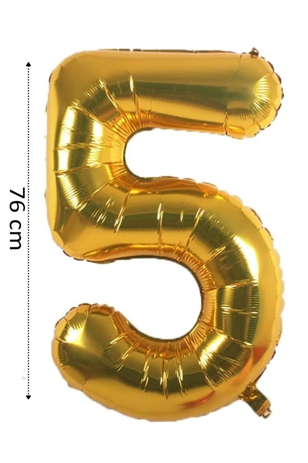 Store 5 Rakam Balon Gold Renk Folyo Balon 76 cm 34 inç Helyum Balon 5 Yaş Balon Sarı 5 Sayı Folyo Balon