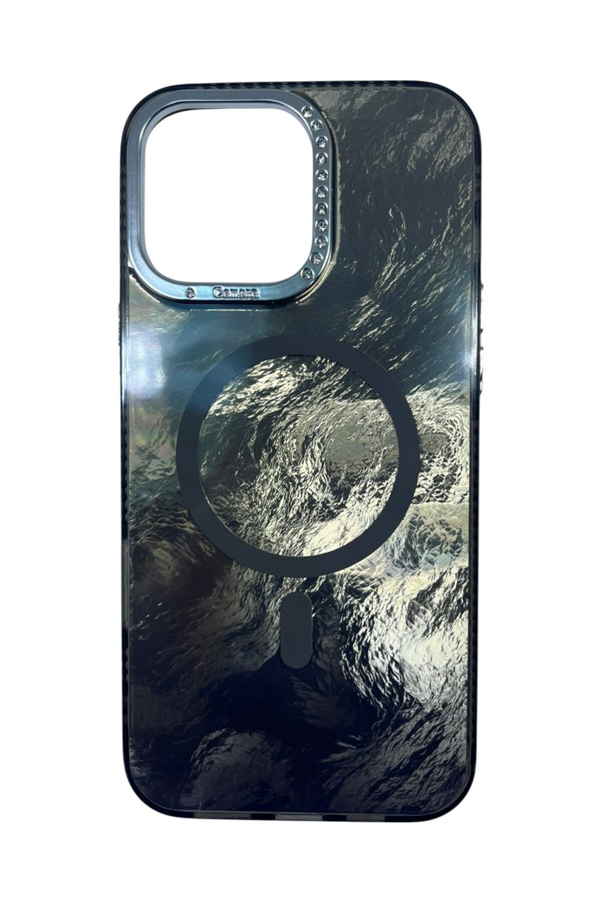 Di Aksesuar iPhone 16 Pro Max Siyah Marble Kılıf