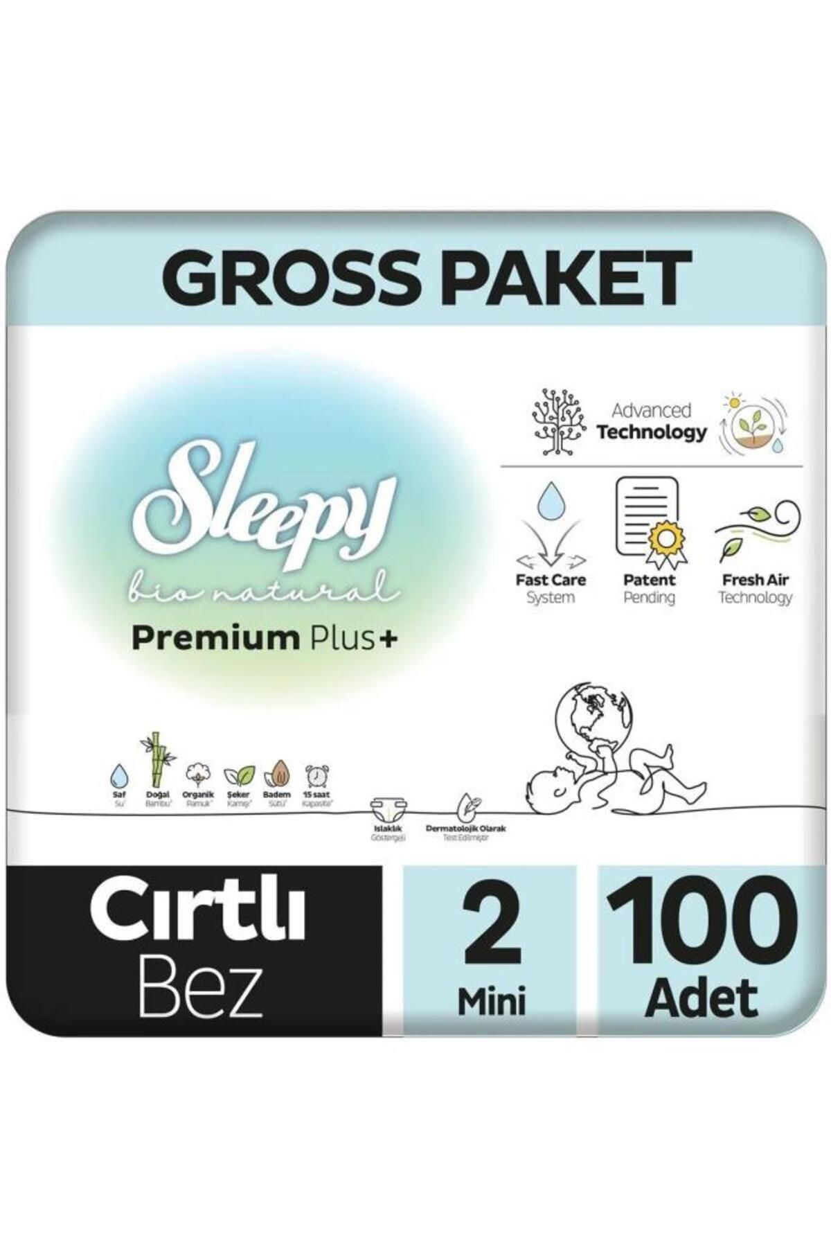 Skygo Sleepy Bio Natural Bebek Bezi Gross Paket 2 Beden 3-6 Kg 100 Adet