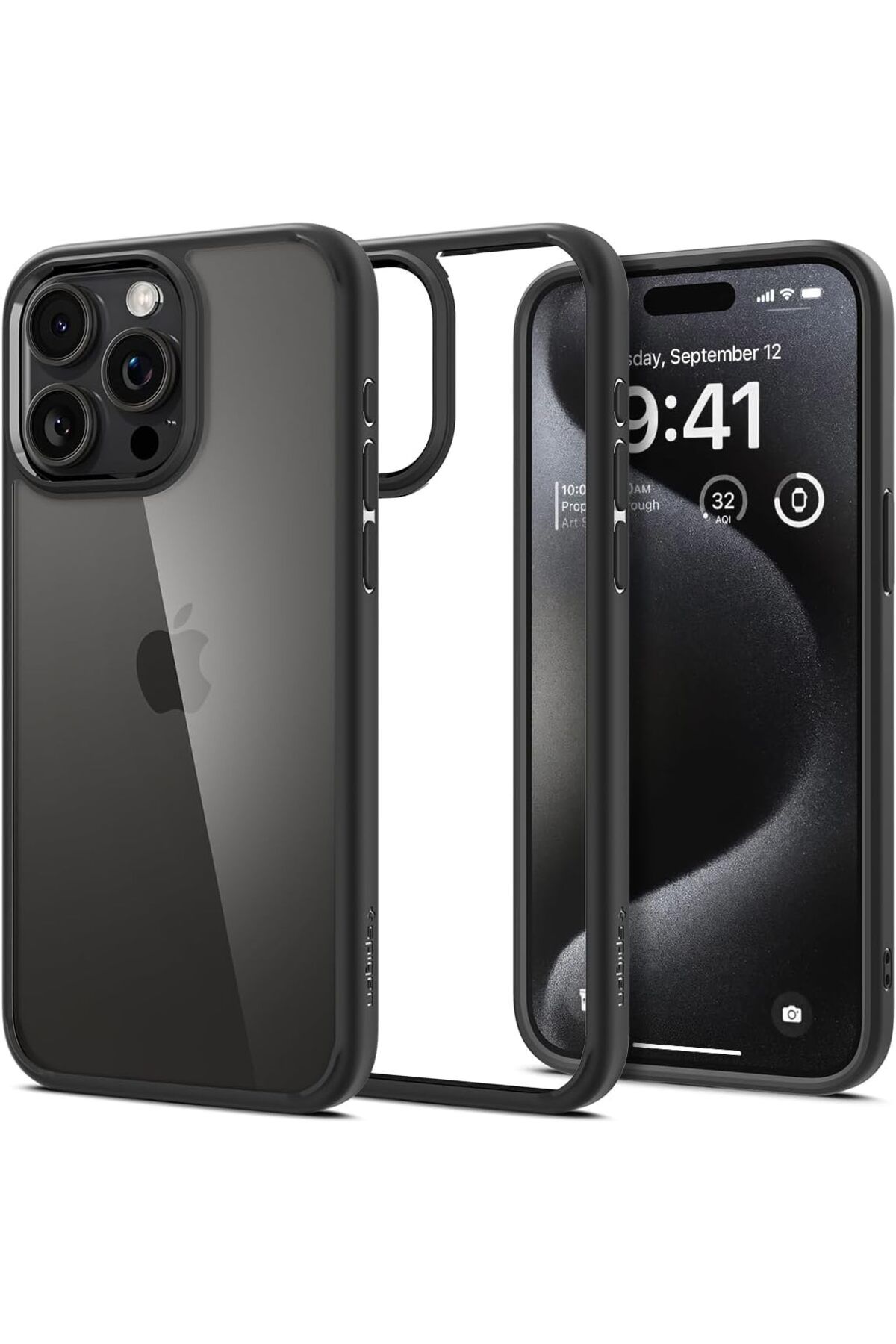ÇAĞUR Eser iPhone 15 Pro Max Kılıf Ultra Hybrid Matte Black - ACS06570  uyumlu