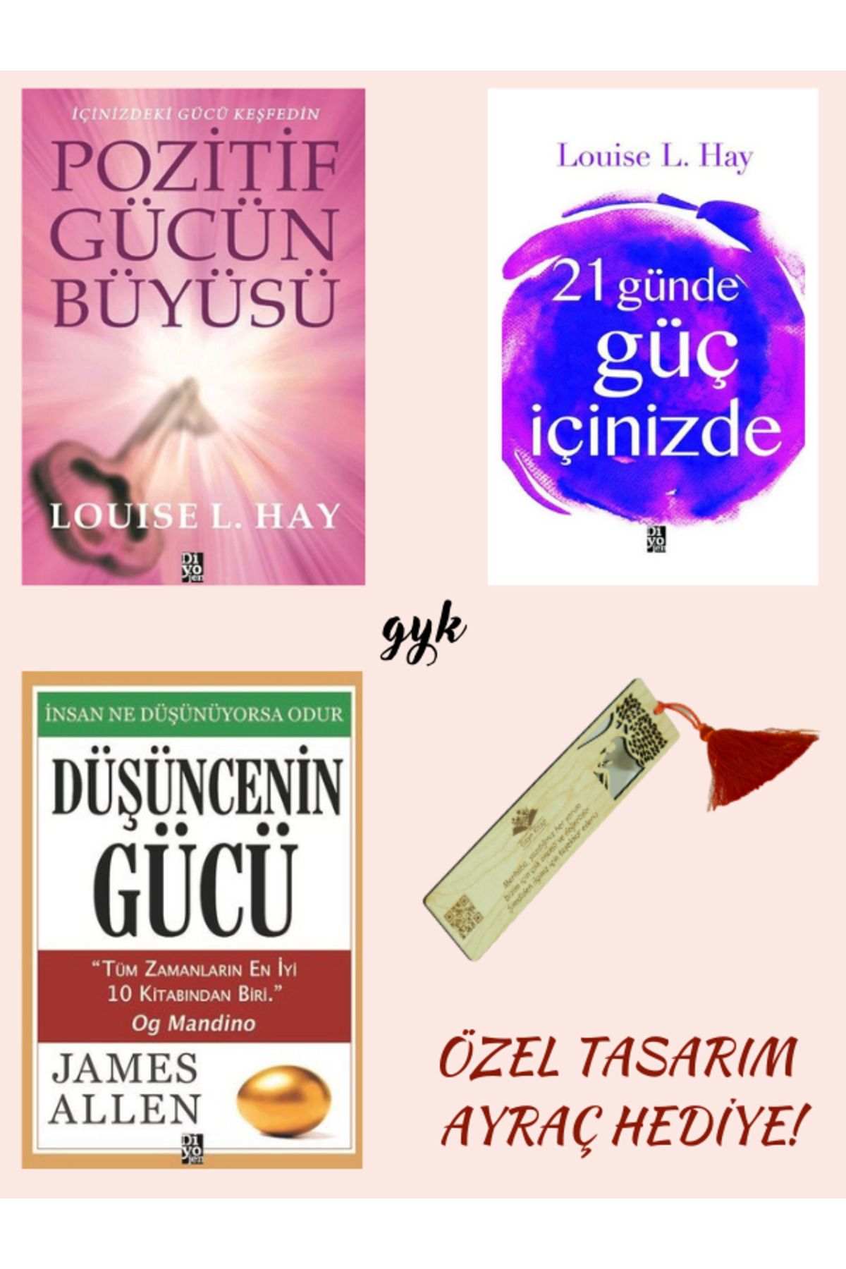 Diyojen Yayıncılık Pozitif Gücün Büyüsü-21 Günde Güç İçinizde-Düşüncenin Gücü 3'lü SET (AYRAÇ HEDİYELİ!)