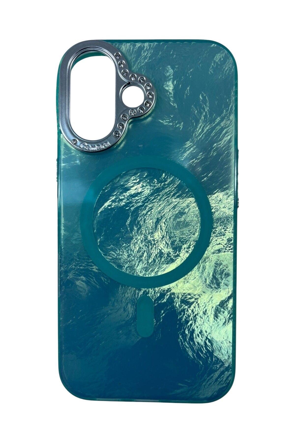 Di Aksesuar iPhone 16 Turkuaz Marble Kılıf
