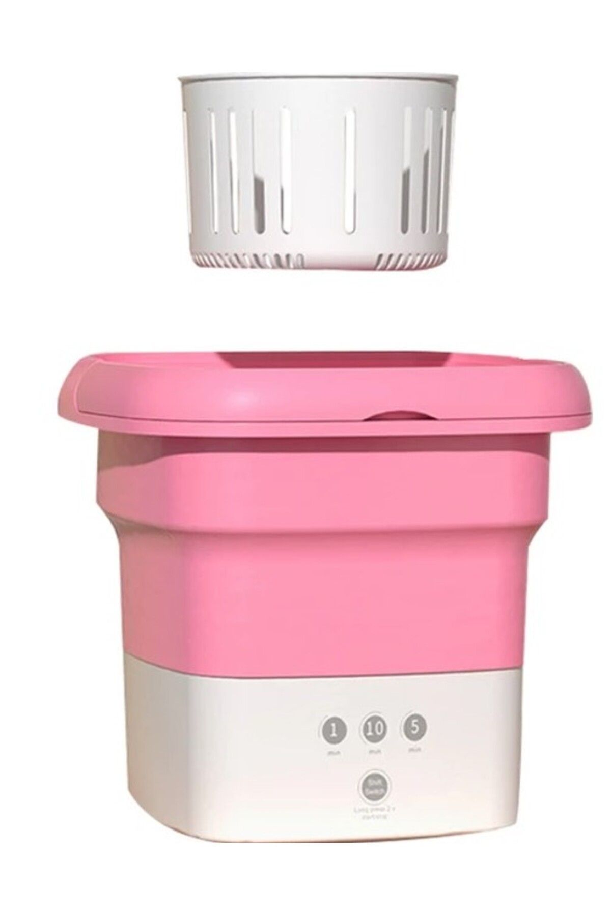 KfksStore Pembe Katlanabilir Mini Çamaşır Makinesi