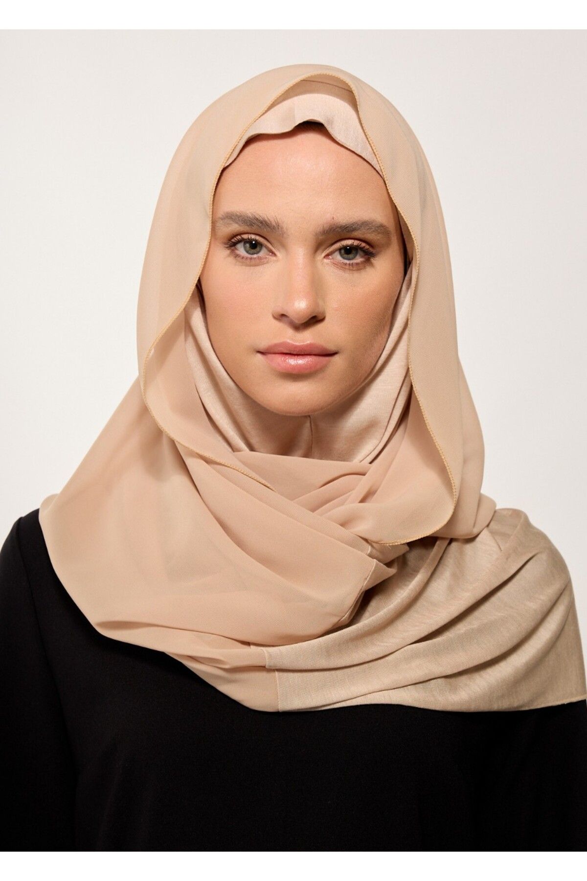 HOUSE OF MODEST -şifonlu Şal-bej